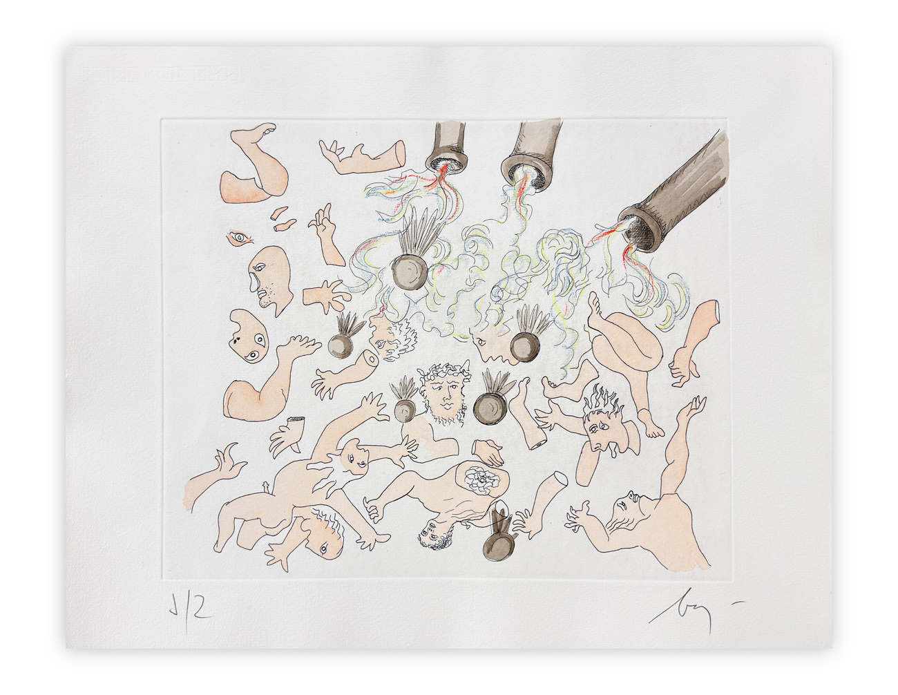 ENRICO BAJ (1927-2003)- Paradiso Perduto: guerra in cielo, 2, 1986