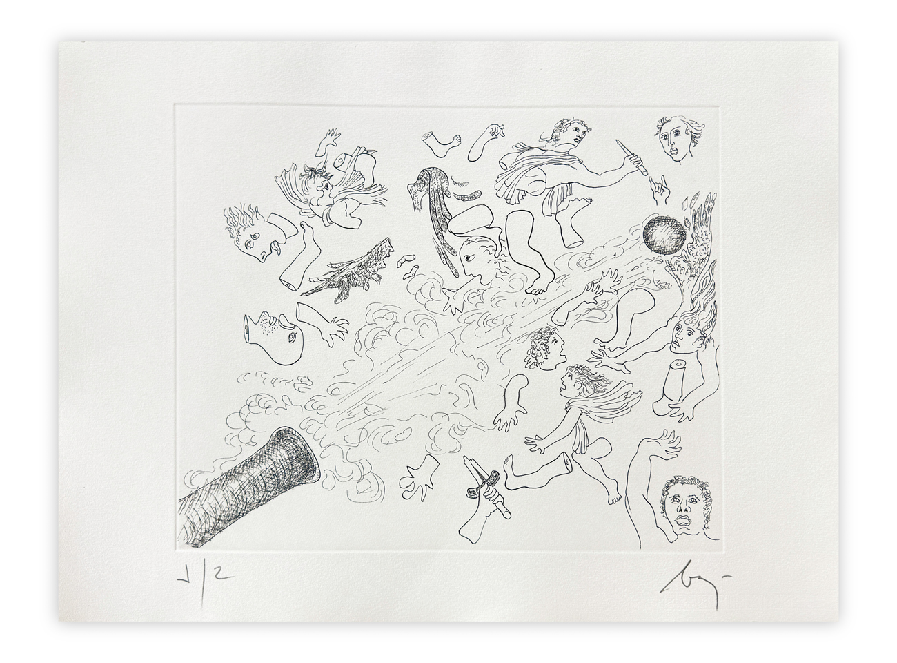 ENRICO BAJ (1927-2003) - Paradiso Perduto: guerra in cielo, 1, 1986