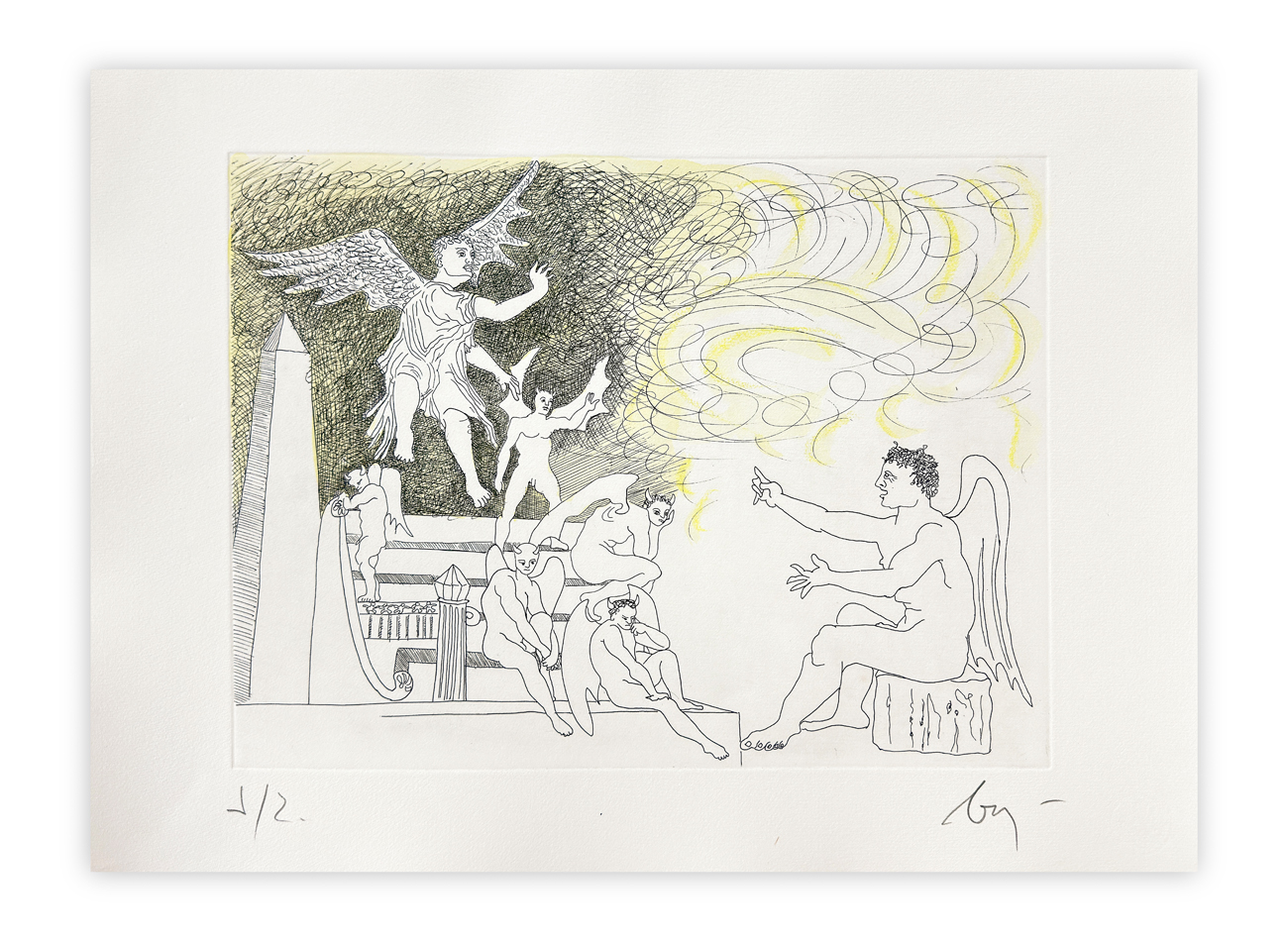 ENRICO BAJ (1927-2003) - Paradiso Perduto: Abdiel, 1986