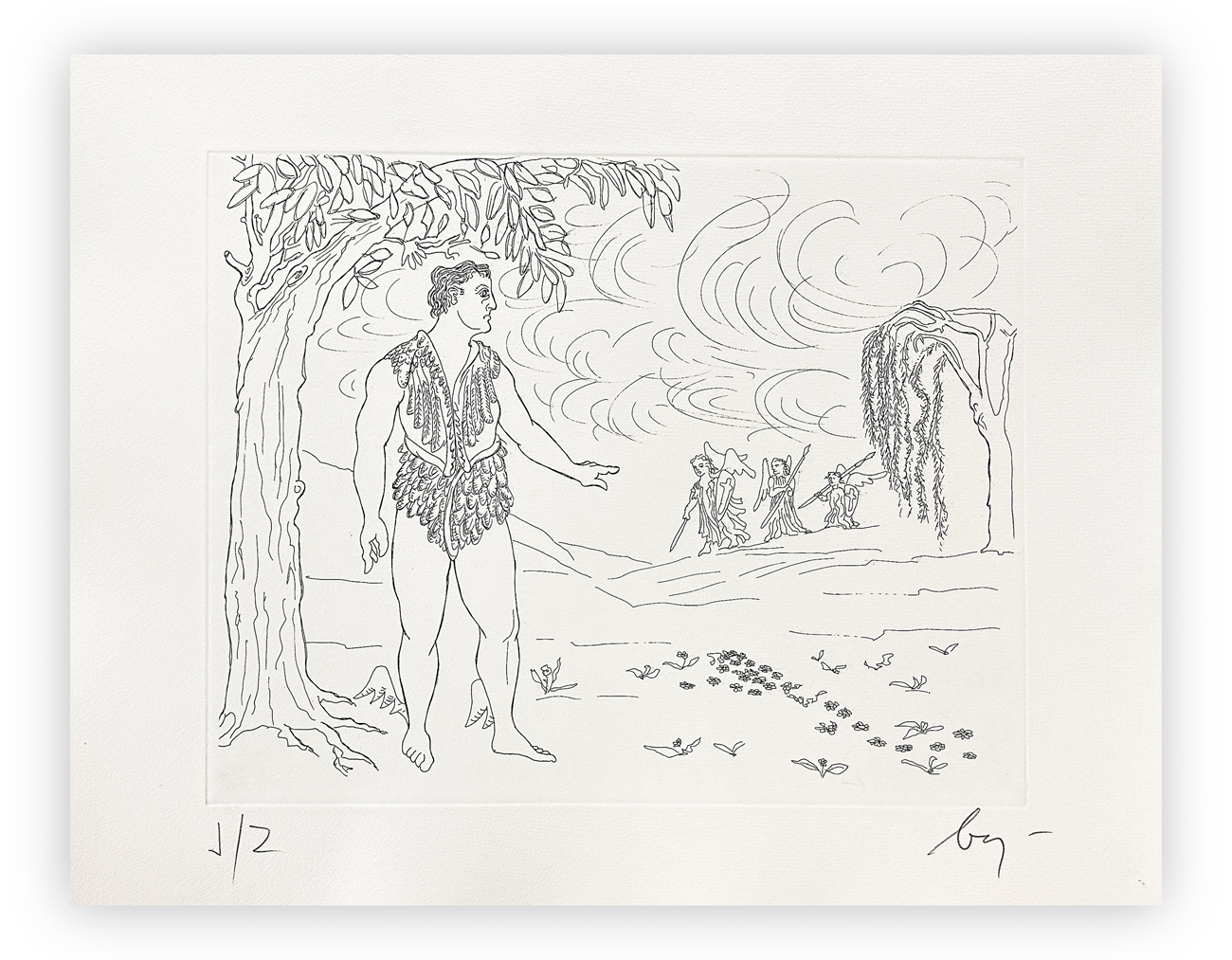 ENRICO BAJ (1927-2003) - Paradiso Perduto: Raffaele nell'Eden, 1986