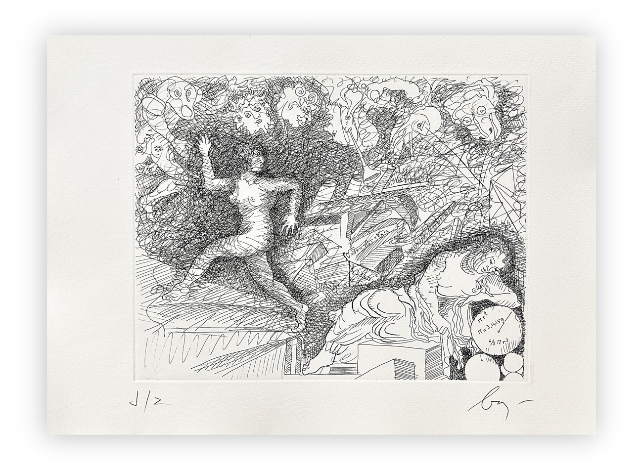 ENRICO BAJ (1927-2003) - Paradiso Perduto: figure d'aria, 1986