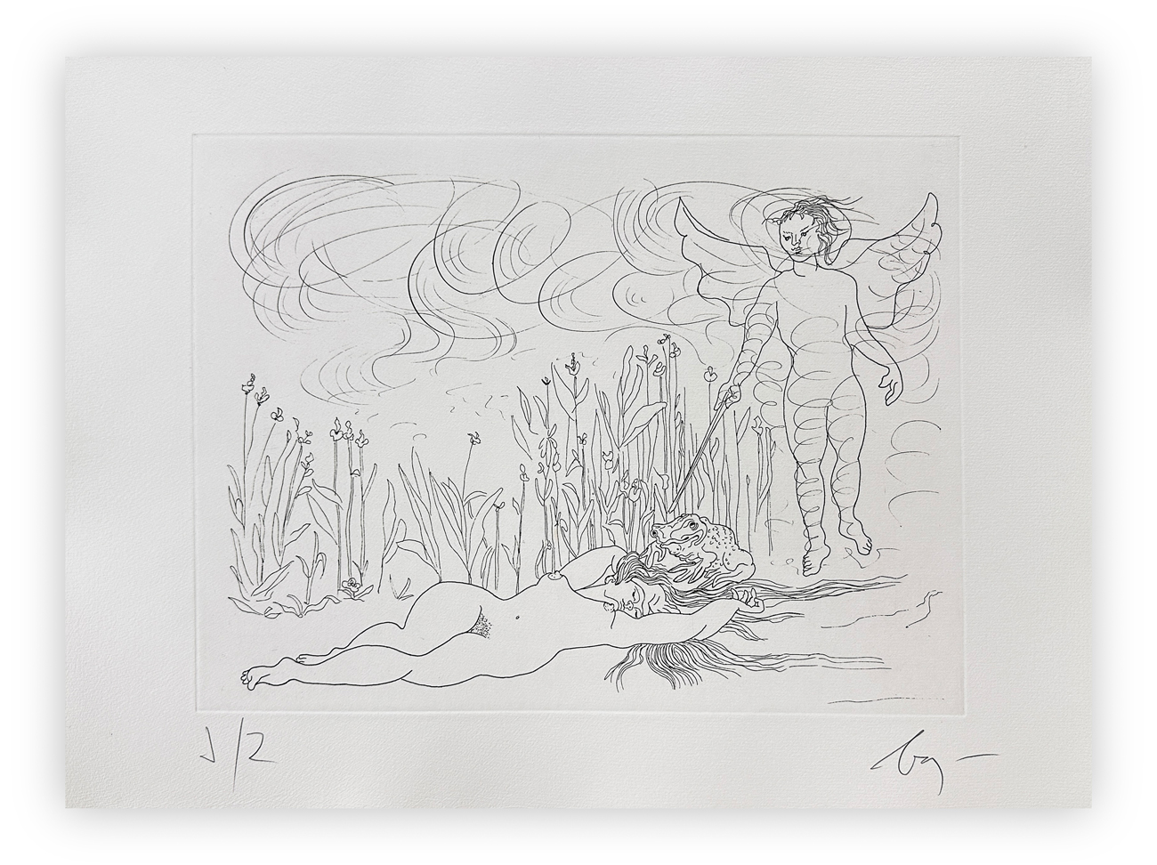 ENRICO BAJ (1927-2003) - Paradiso Perduto: Satana in forma di rospo, 1986