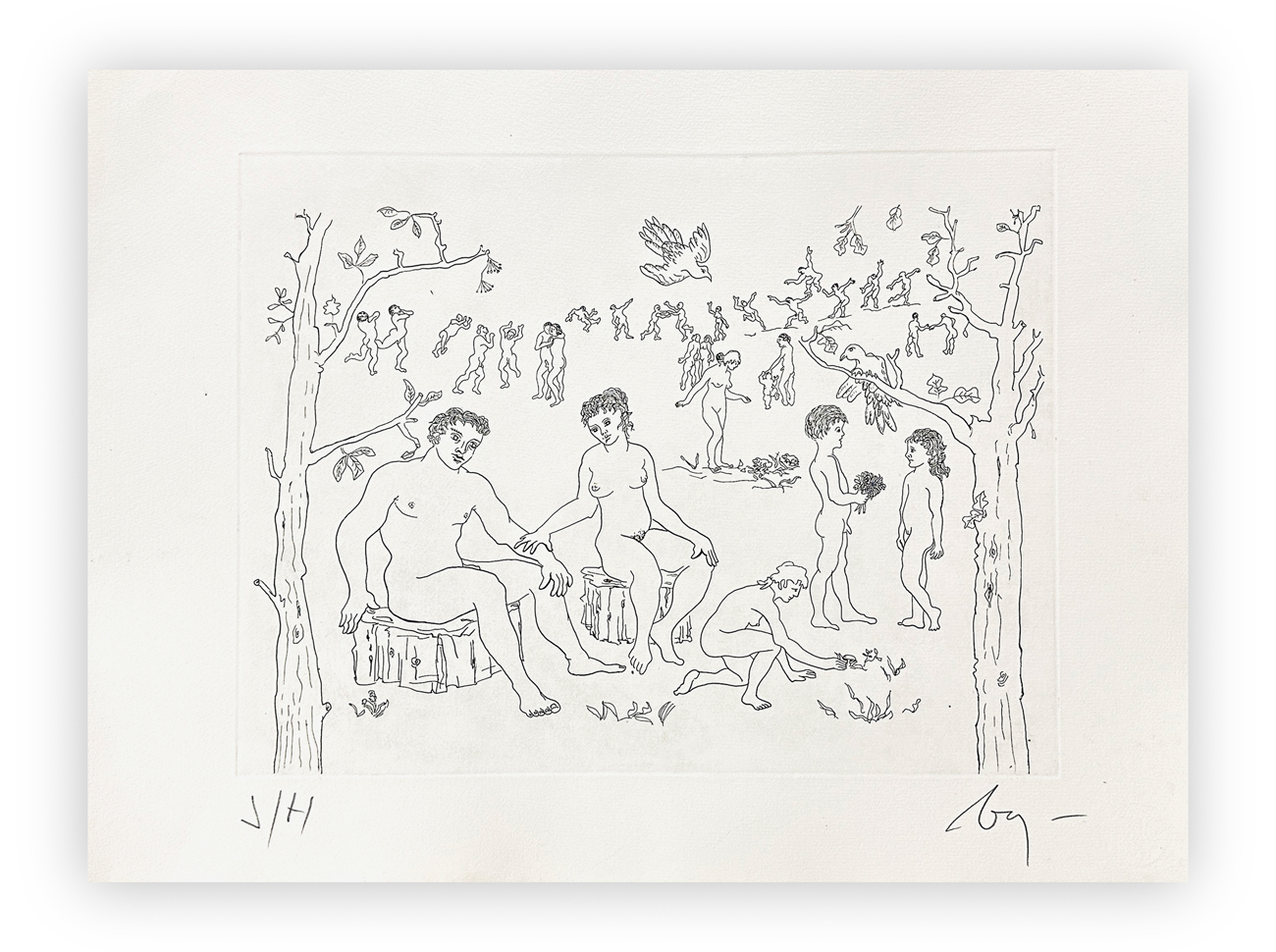 ENRICO BAJ (1927-2003) - Paradiso Perduto: il nuovo mondo, 1986