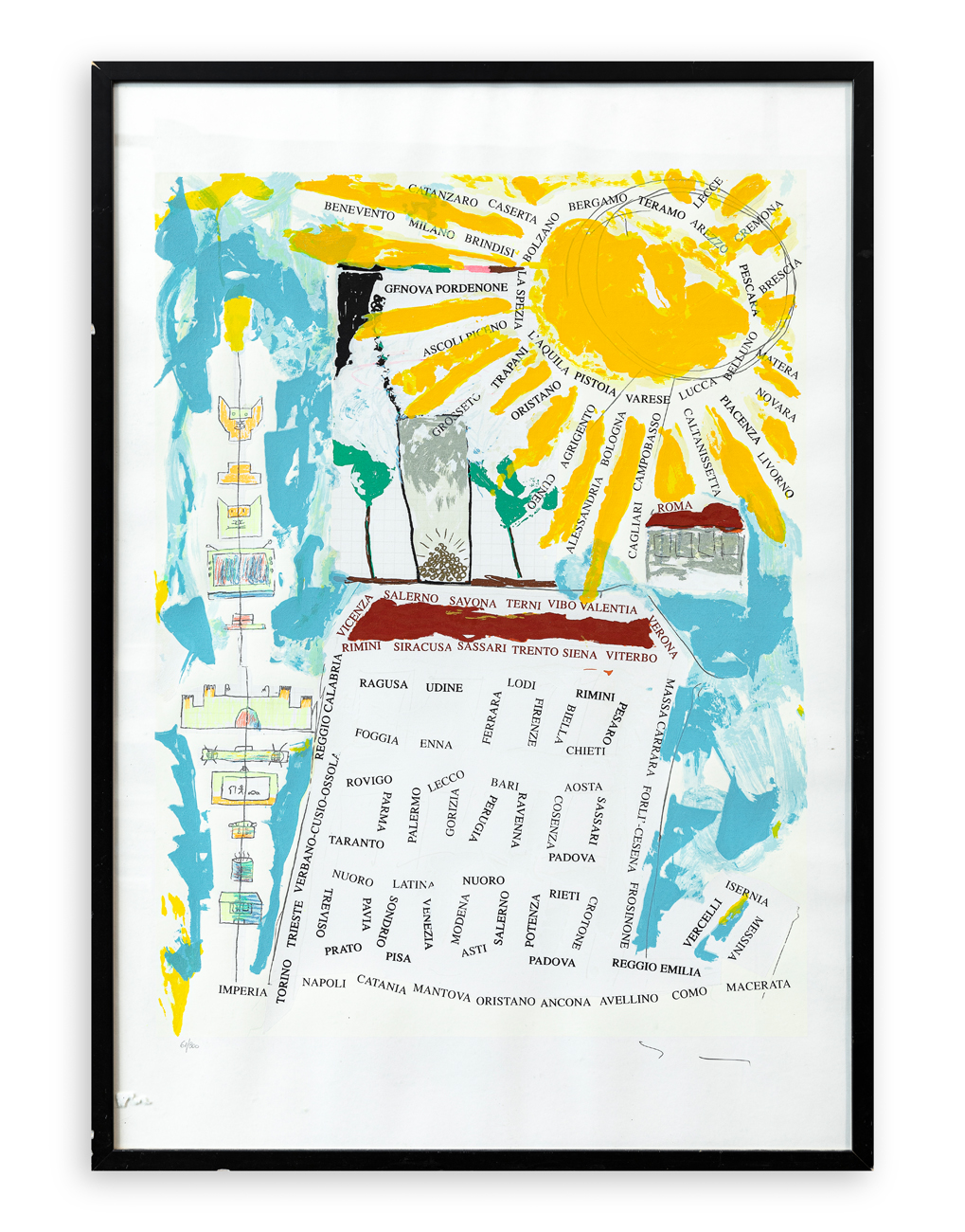 MARIO SCHIFANO (1934-1998) - U.P.I. - Assemblea Generale, 1995
