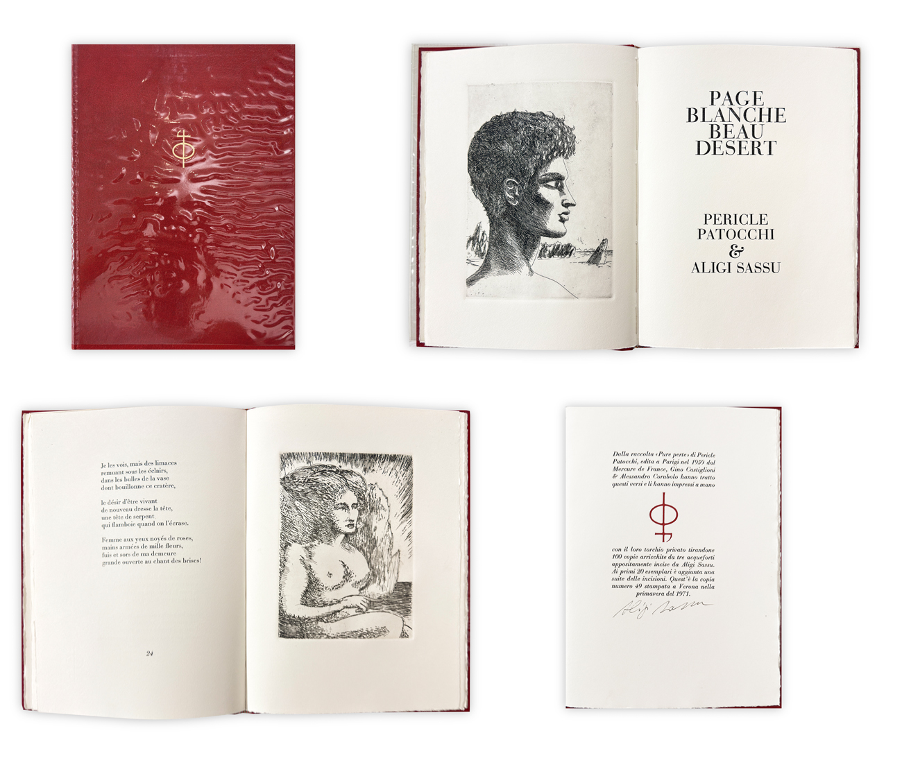 ALIGI SASSU (1912-2000) - Page blanche beau desert, 1971