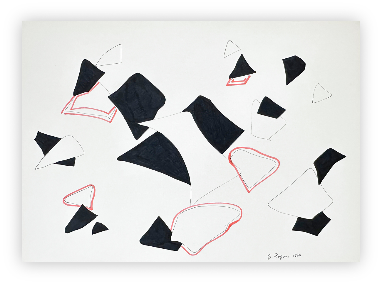 GINO BOGONI (1921-1990) - Senza Titolo (Riflessi d'ombre), 1974