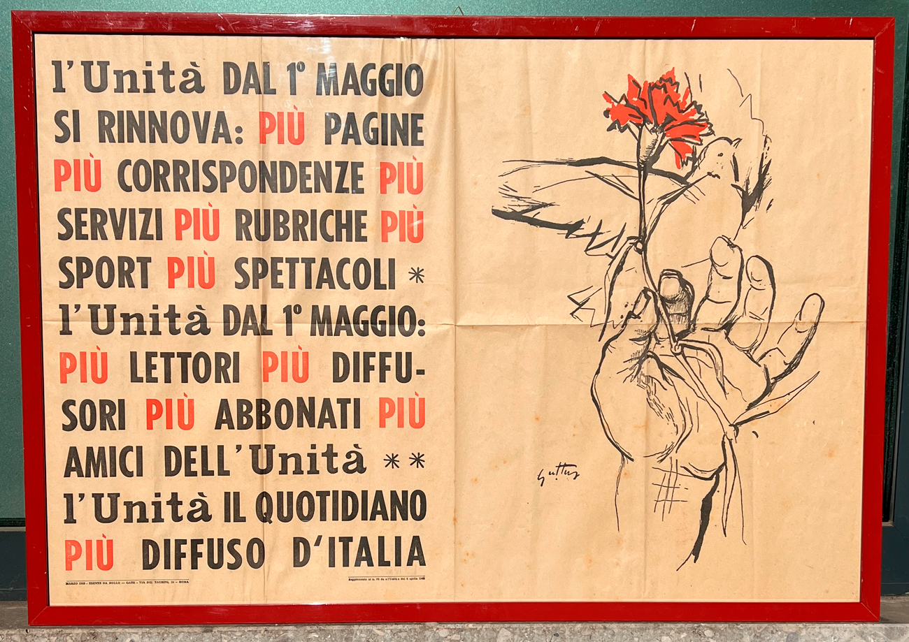 LOCANDINE D'ARTE (RENATO GUTTUSO) - L'Unità si rinnova, 1962