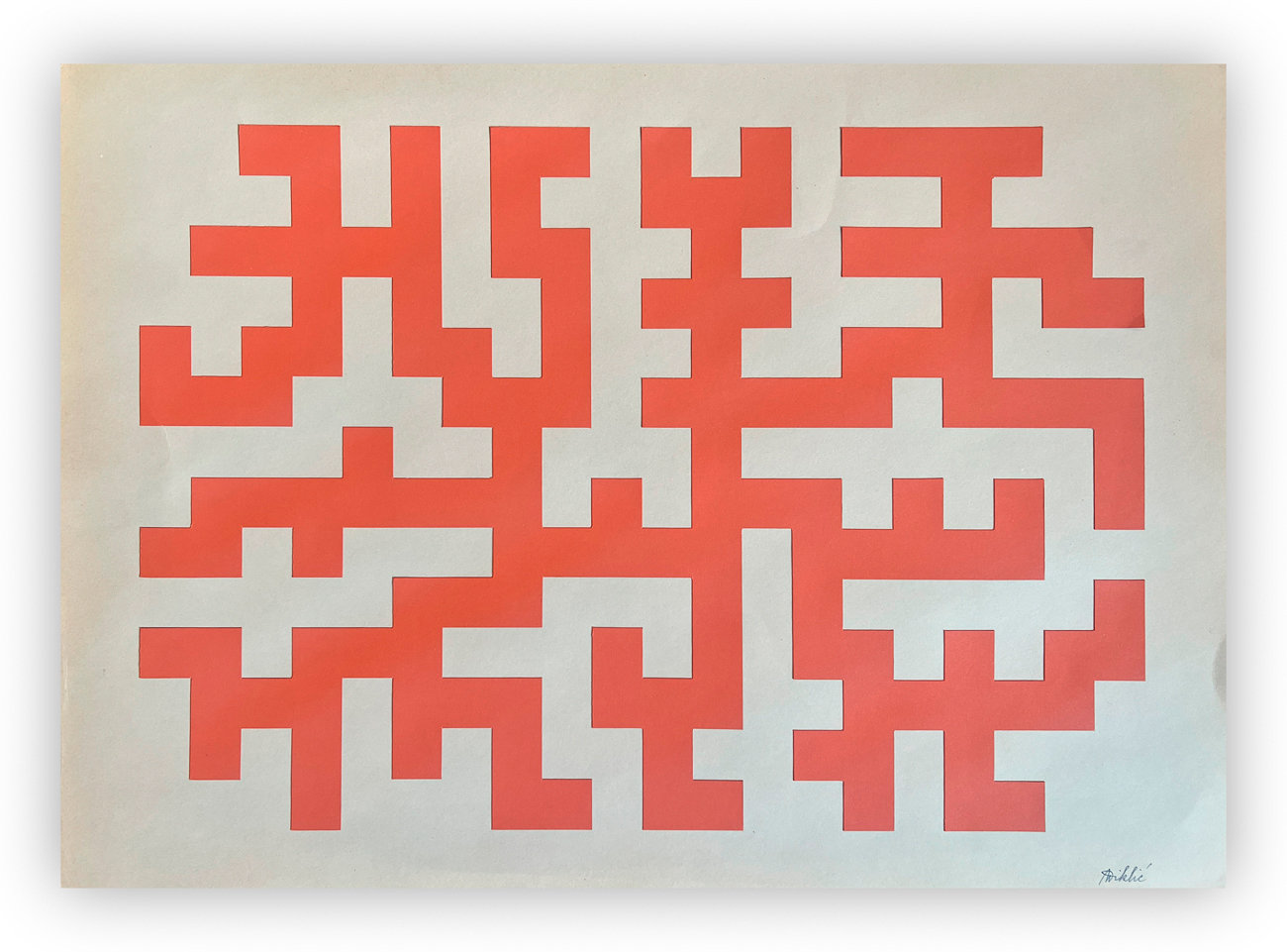 AUTORE INDECIFRATO - Equilibrio del ritmo geometrico strutturale (Soluzione 17), 1982