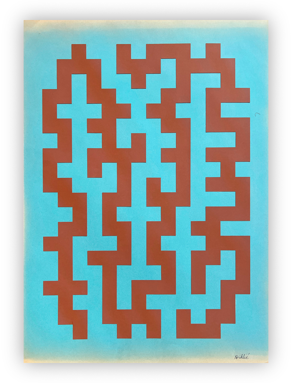 AUTORE INDECIFRATO - Equilibrio del ritmo geometrico strutturale (Soluzione 17), 1982