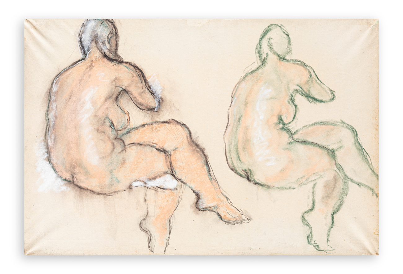 CRISTOFORO DE AMICIS (1902-1987) - Senza Titolo (Due figure)