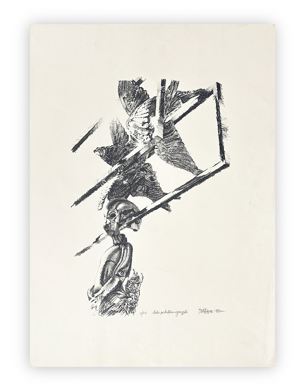 VALERIANO TRUBBIANI (1937-2020) - Studio per lo stormo organizzato, 1967