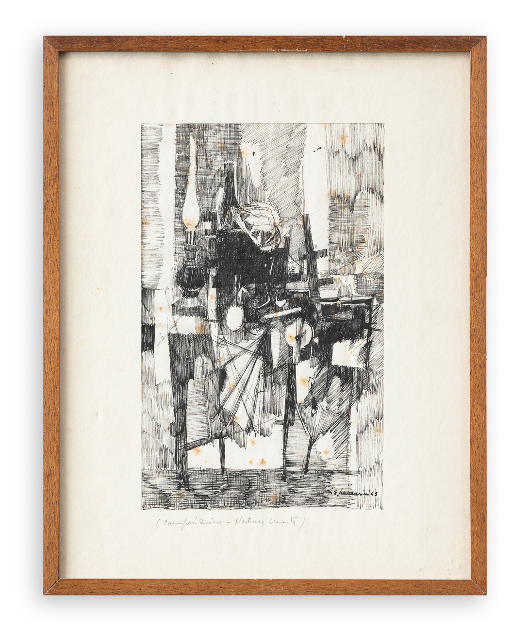 EGIDIO LAZZARINI (1917-1963) - Composizione - Natura morta, 1963