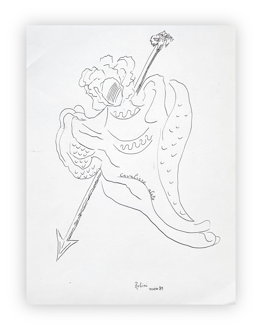 LUCIANO RUBINI - Cavaliere Alato, 1989