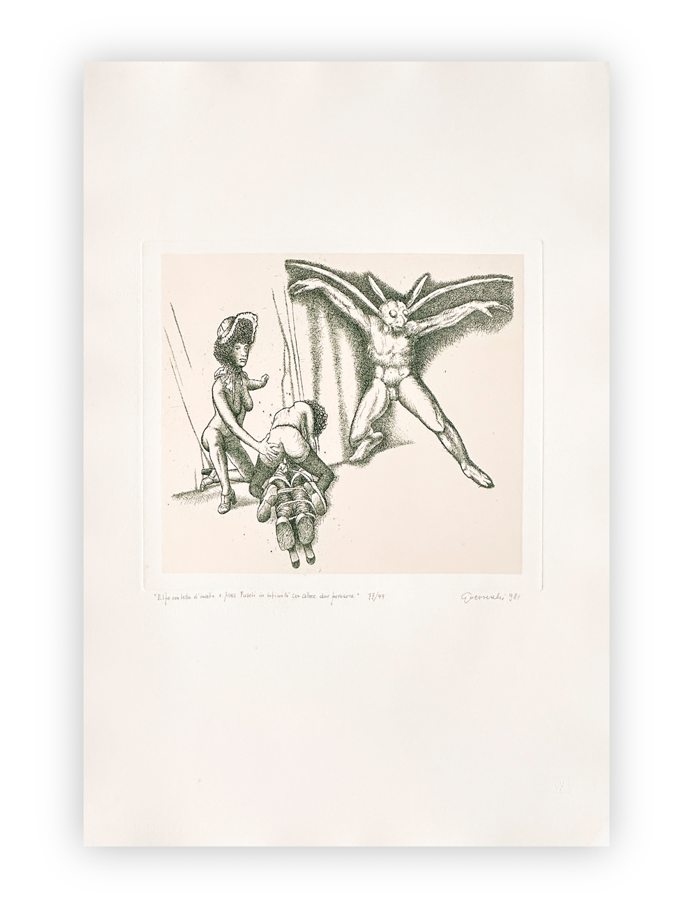 GIUSEPPE GUERRESCHI (1929-1985) - Elfo con testa d'insetto, 1981