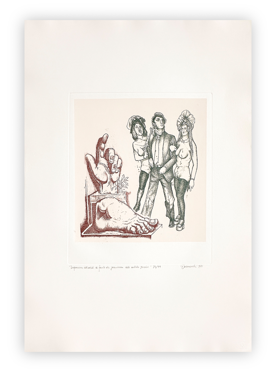 GIUSEPPE GUERRESCHI (1929-1985) -Disperazione dell'Artista di fronte alla grandezza, 1981