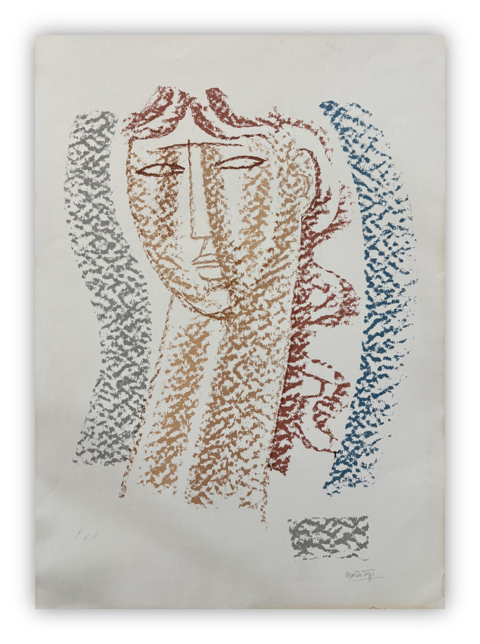 MARIO TOZZI (1895-1979) - Senza Titolo (Volto di donna), 1974