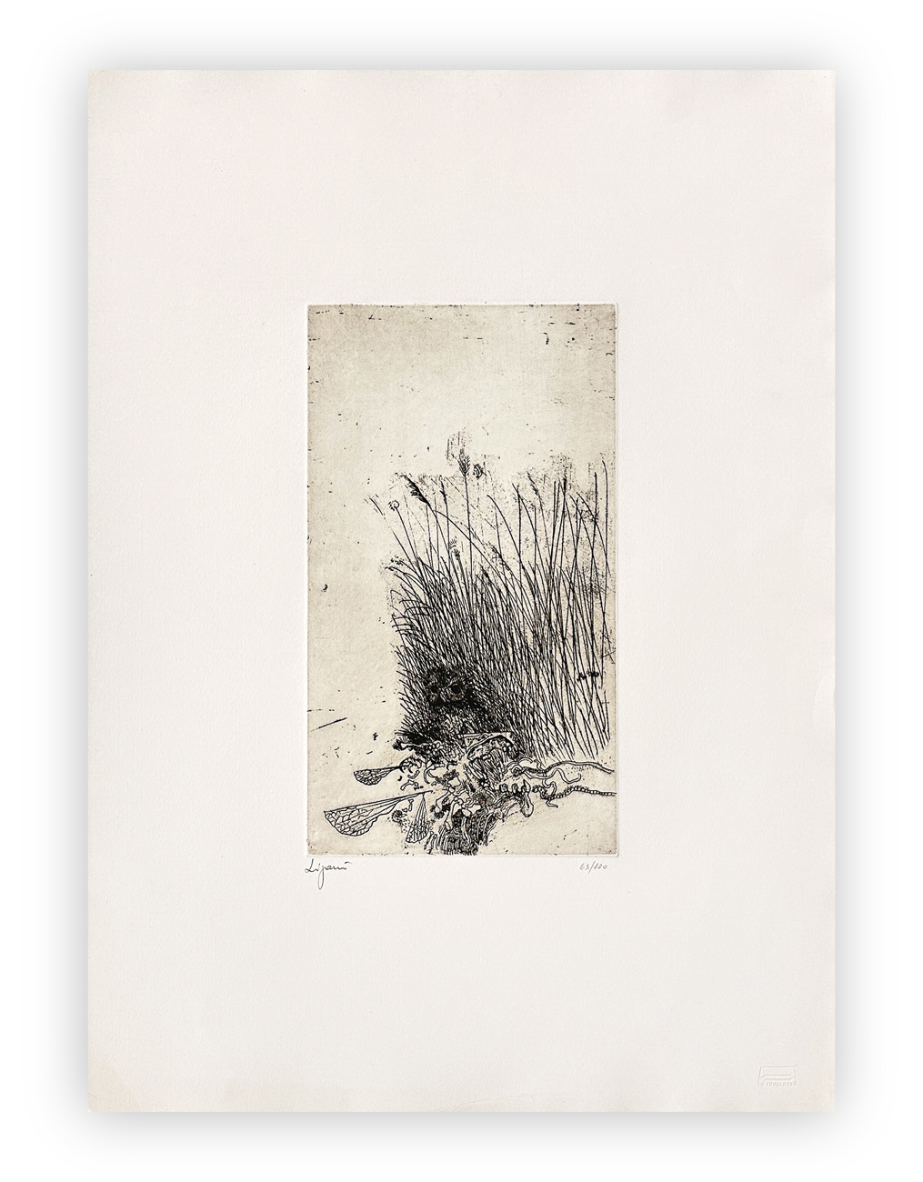 GIUSEPPE ZIGAINA (1924-2015) - Senza Titolo (Uccello nell'erba), 1978