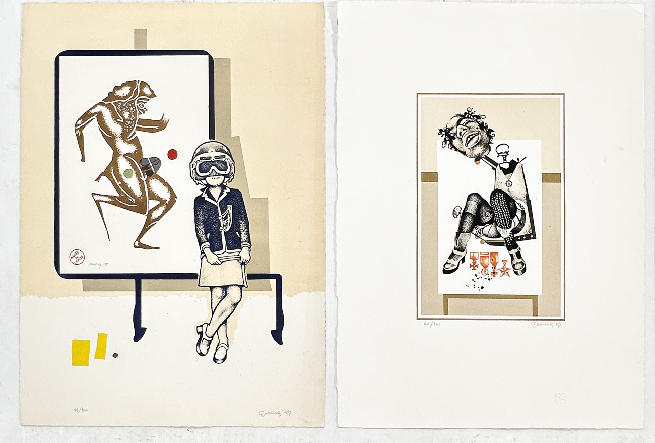 GIUSEPPE GUERRESCHI (1929-1985) - Lotto unico di 2 litografie