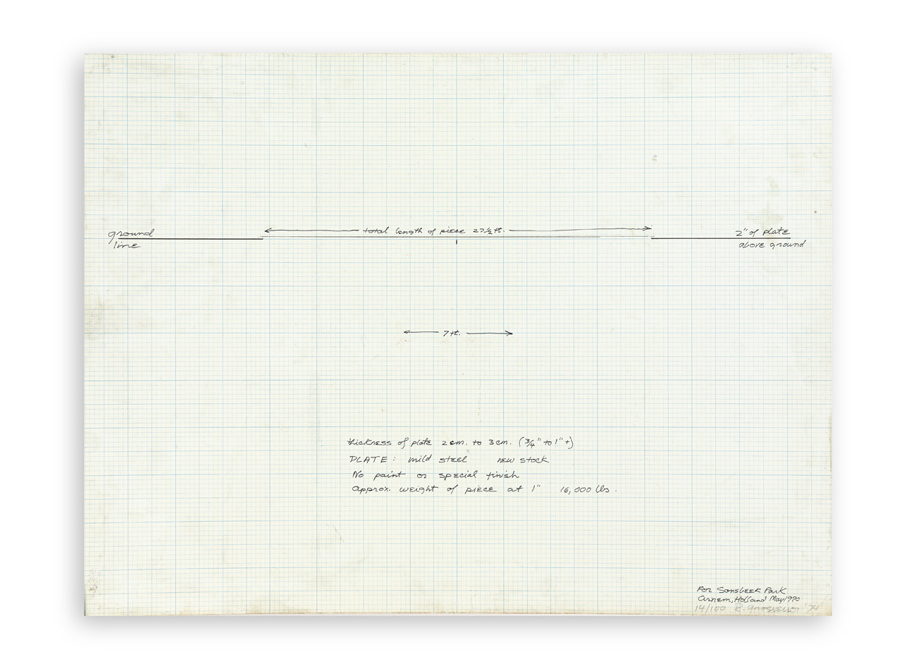 ROBERT GROSVENOR (1937) - For Sonsbeek park Holland, 1974