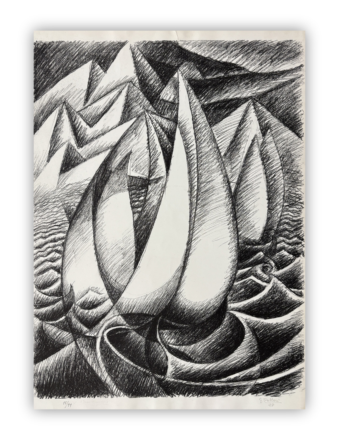 GERARDO DOTTORI (1884-1977) - Senza Titolo (Vele al vento), 1969