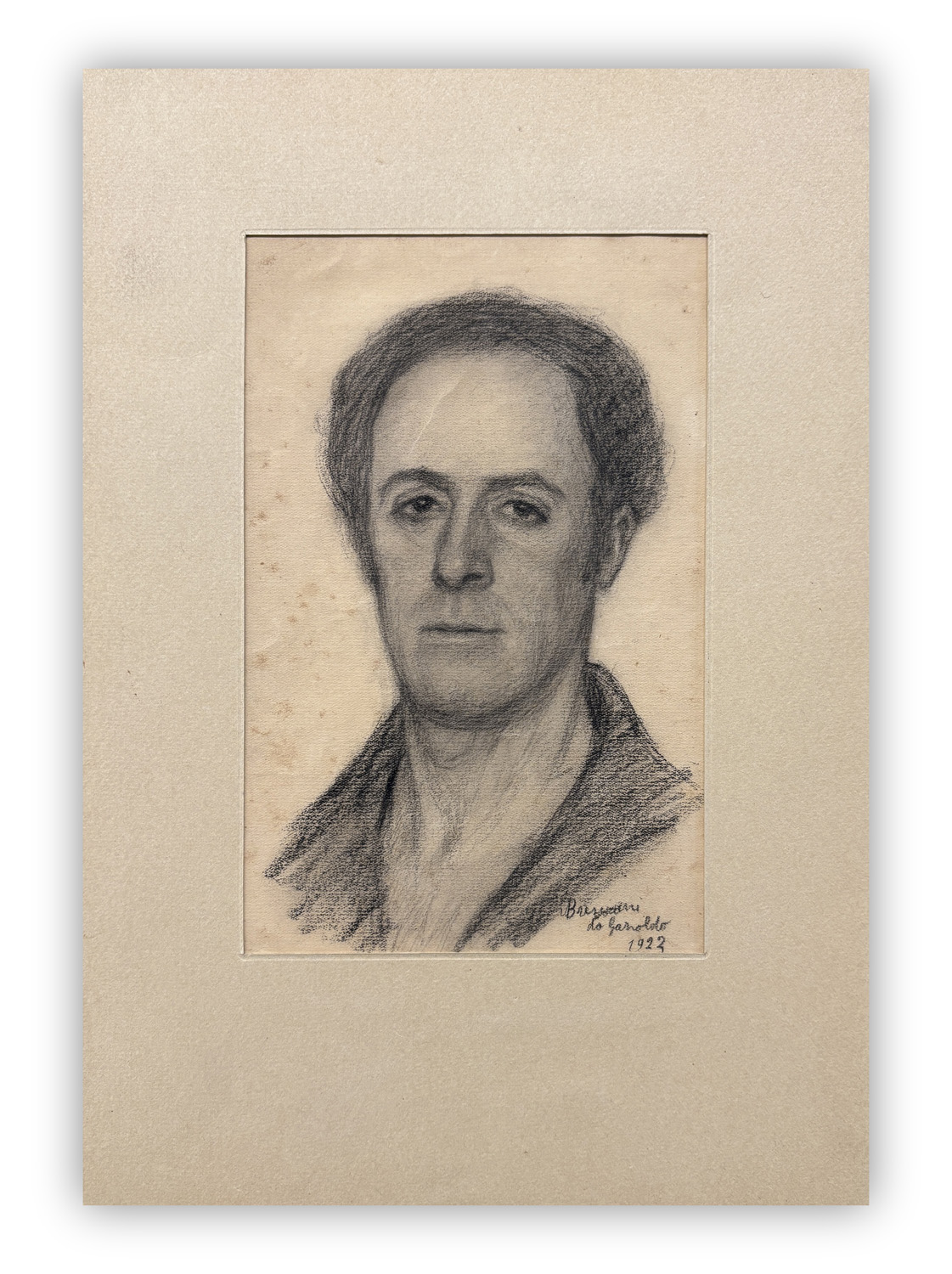 ARCHIMEDE BRESCIANI DA GAZOLDO (1881-1939) - Senza Titolo (Autoritratto), 1922