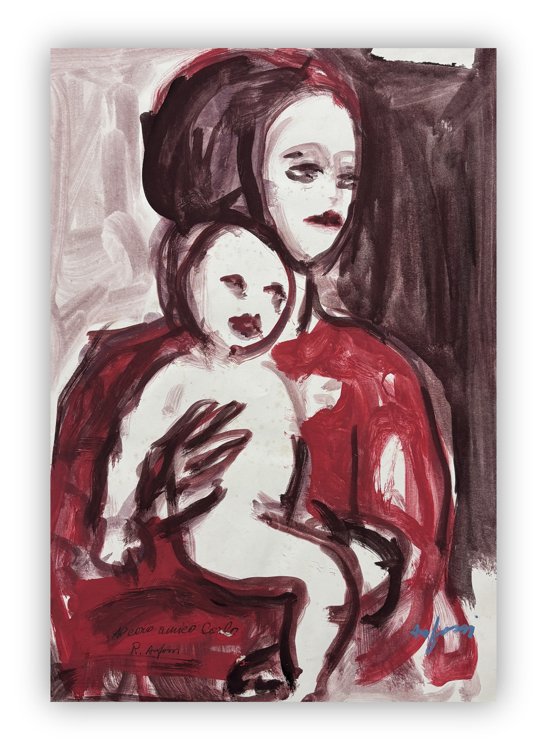 ROBERTO ANFOSSI (1950) - Senza Titolo (Maternità)