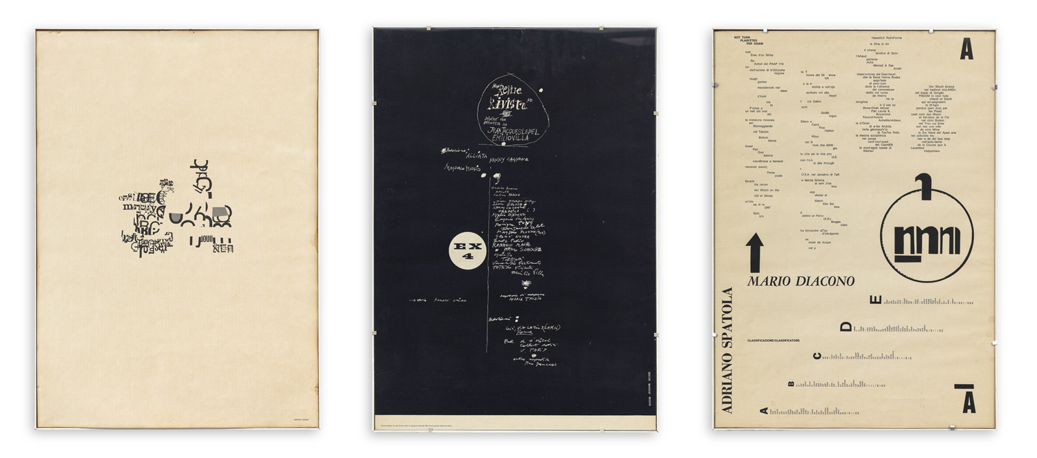 AUTORI VARI (POESIA VISIVA) - Lotto unico di 3 manifesti tipografici