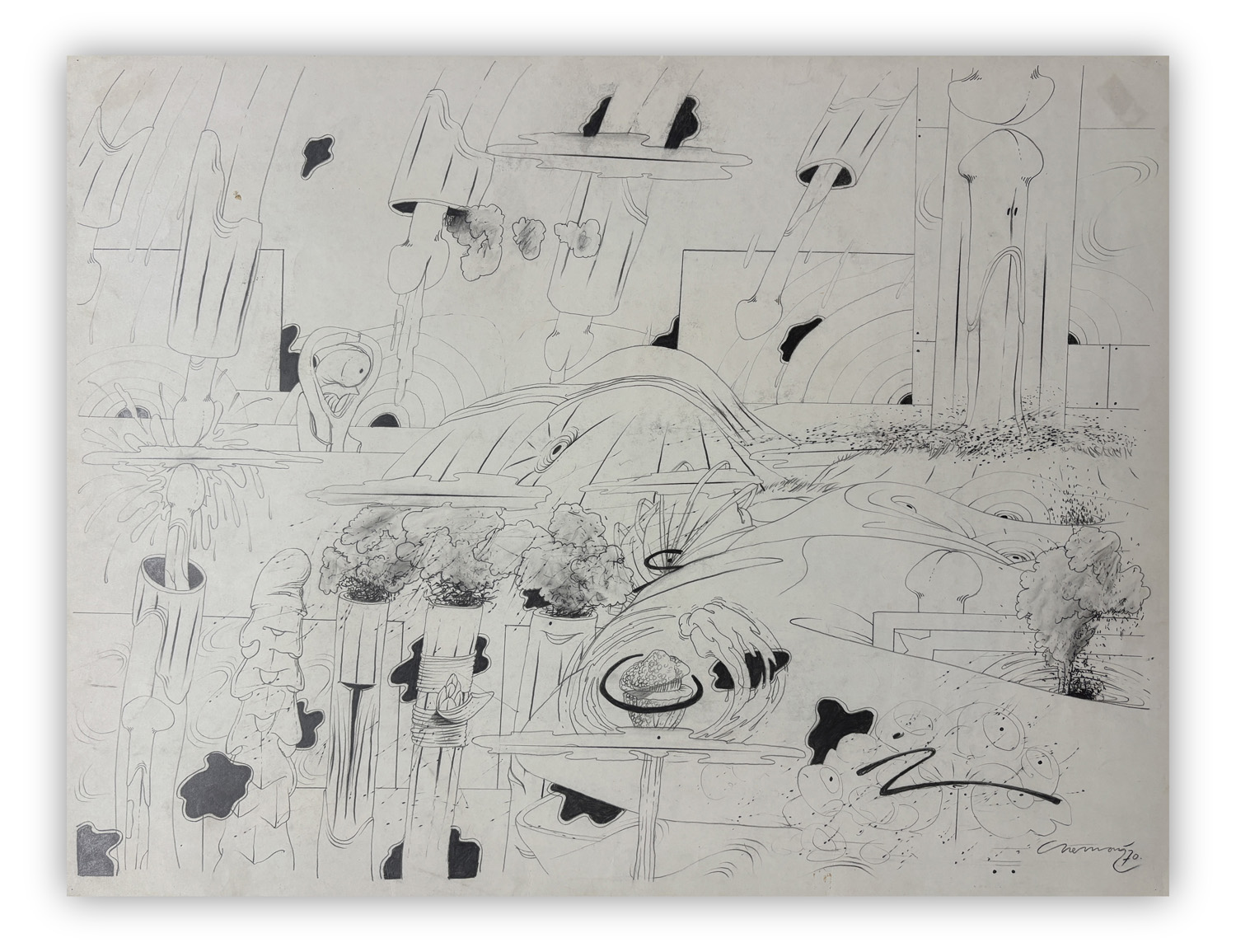 JACQUES CHEMAY (1938-1996) - Senza Titolo, 1970