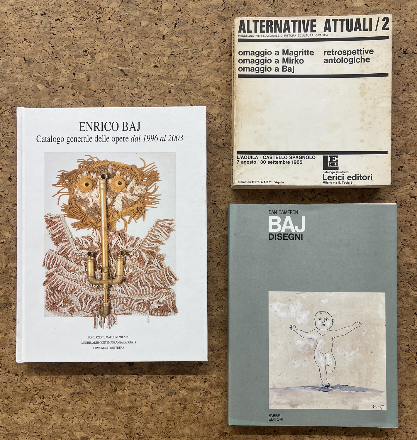 ENRICO BAJ - Interessante lotto di 3 cataloghi