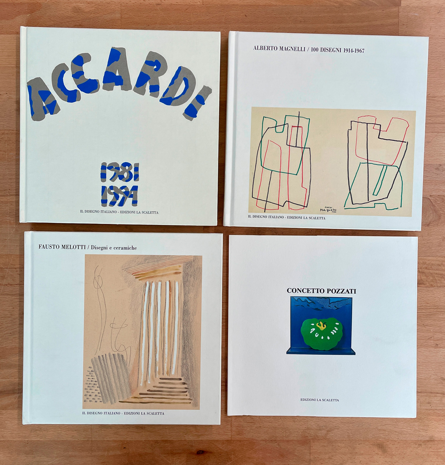 CARLA ACCARDI, CONCETTO POZZATI, FAUSTO MELOTTI E ALBERTO MAGNELLI - Lotto unico di 4 cataloghi