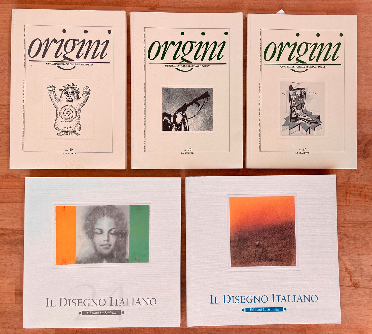 GALLERIA LA SCALETTA, REGGIO EMILIA (ORIGINI E DISEGNO ITALIANO) - Lotto unico di 5 cataloghi