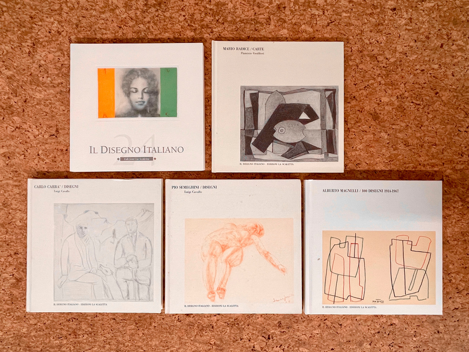 GALLERIA LA SCALETTA, REGGIO EMILIA  (SEMEGHINI, MAGNELLI, CARRÀ, RADICE, DISEGNO ITALIANO) - Lotto unico di 5 cataloghi