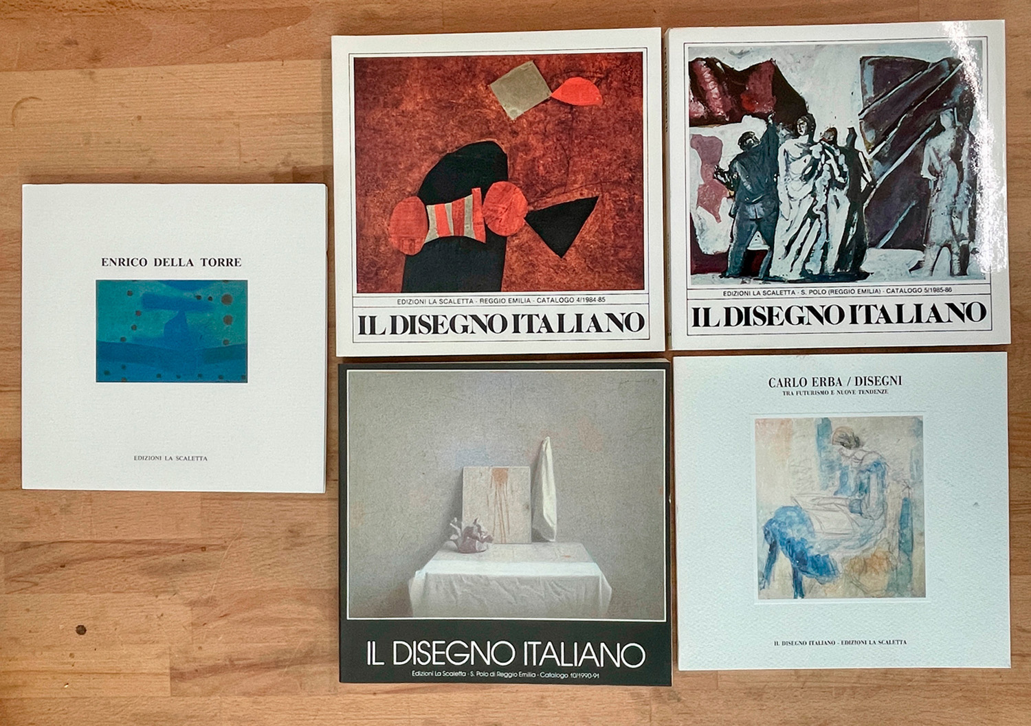GALLERIA LA SCALETTA, REGGIO EMILIA (CARLO ERBA, ENRICO DELLA TORRE E DISEGNO ITALIANO) - Lotto unico di 5 cataloghi