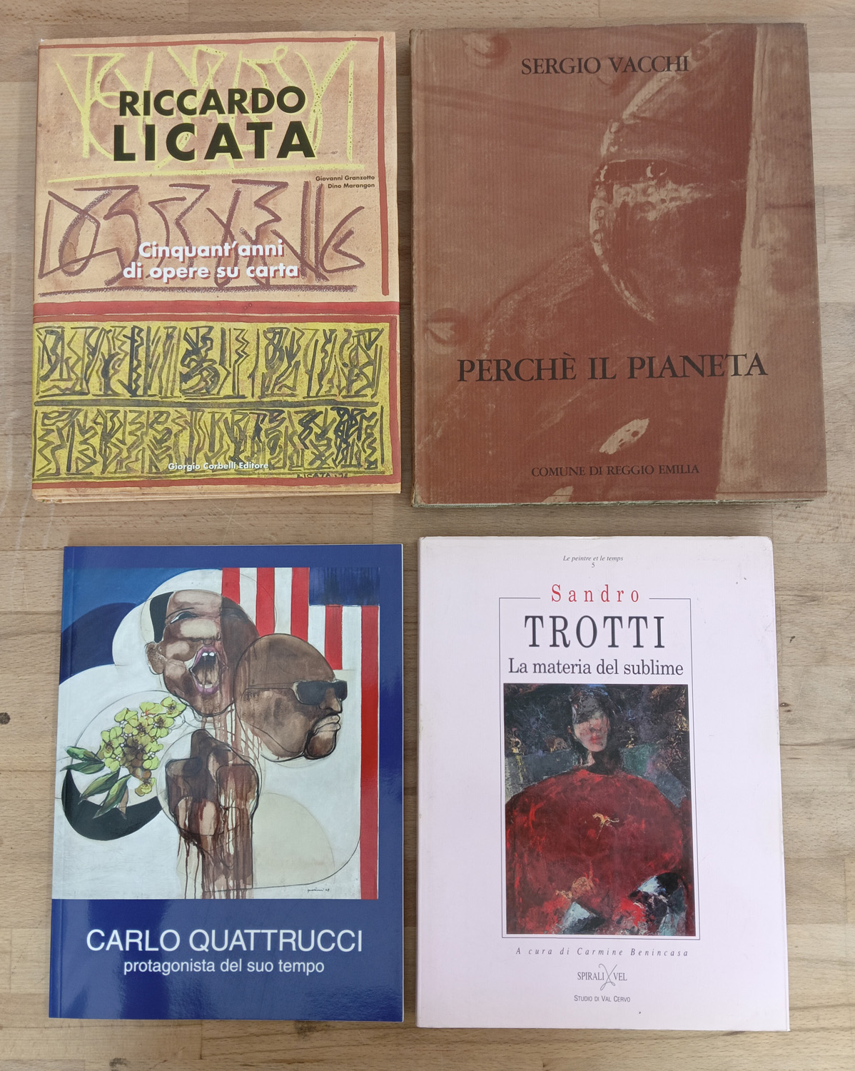 RICCARDO LICATA, SERGIO VACCHI, SANDRO TROTTI E CARLO QUATTRUCCI - Lotto unico di 4 cataloghi