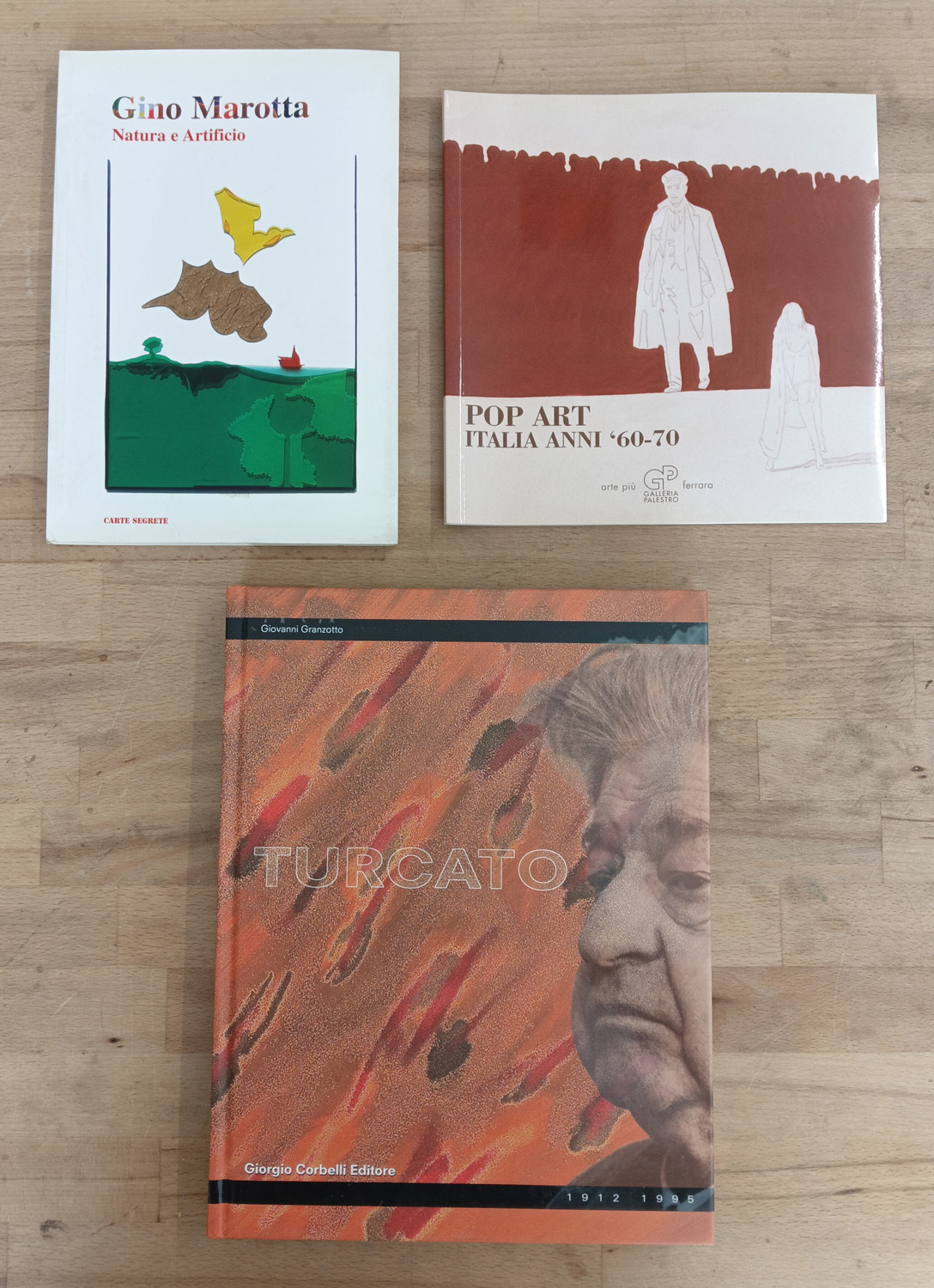 GINO MAROTTA, GIULIO TURCATO E POP ART ROMANA - Lotto unico di 3 cataloghi