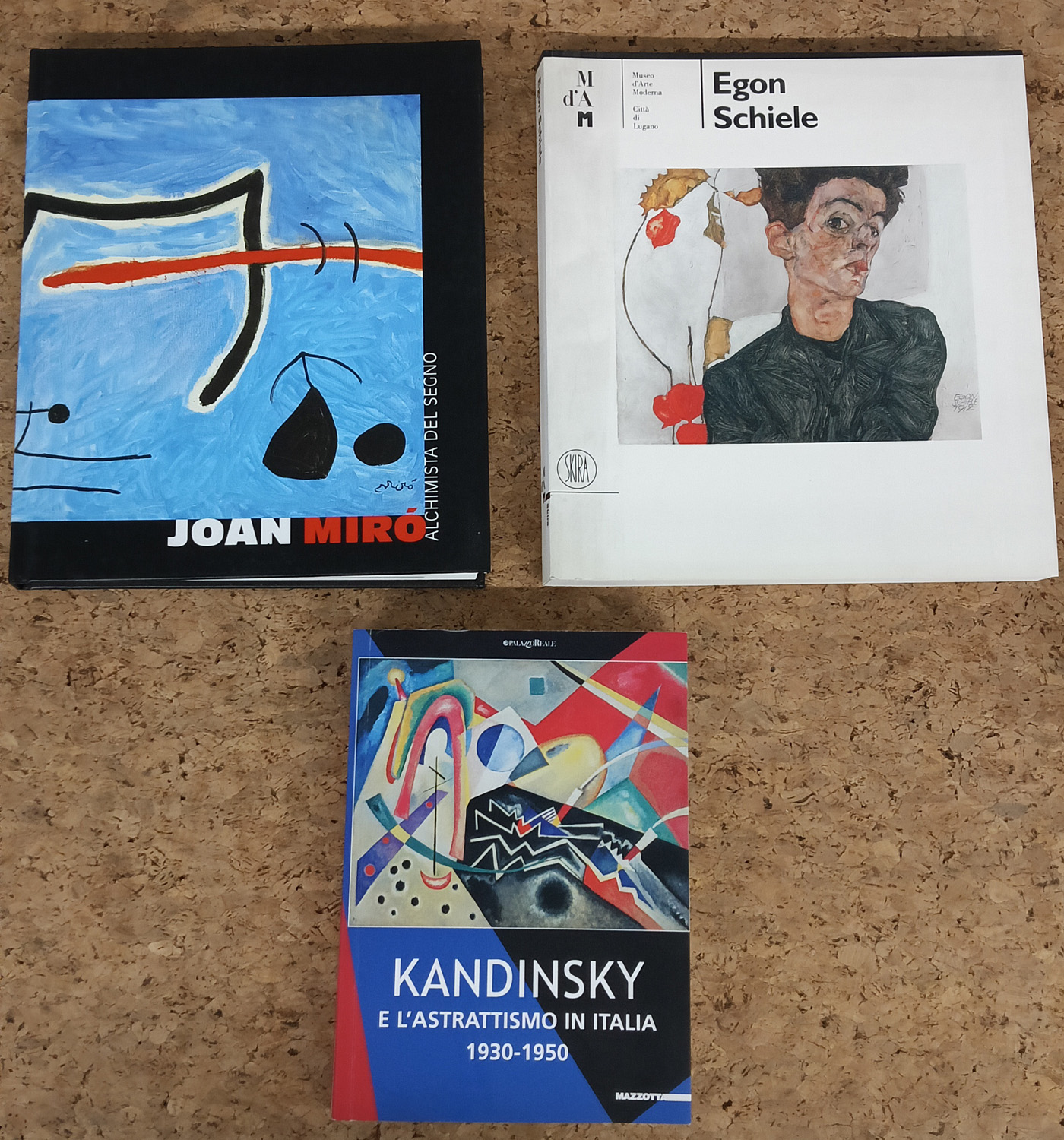 JOAN MIRO', EGON SCHIELE E VASILIJ KANDINSKY  - Lotto unico di 3 cataloghi