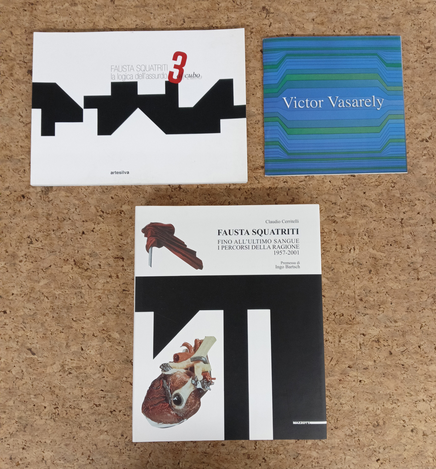 FAUSTA SQUATRITI E VICTOR VASARELY - Lotto unico di 3 cataloghi