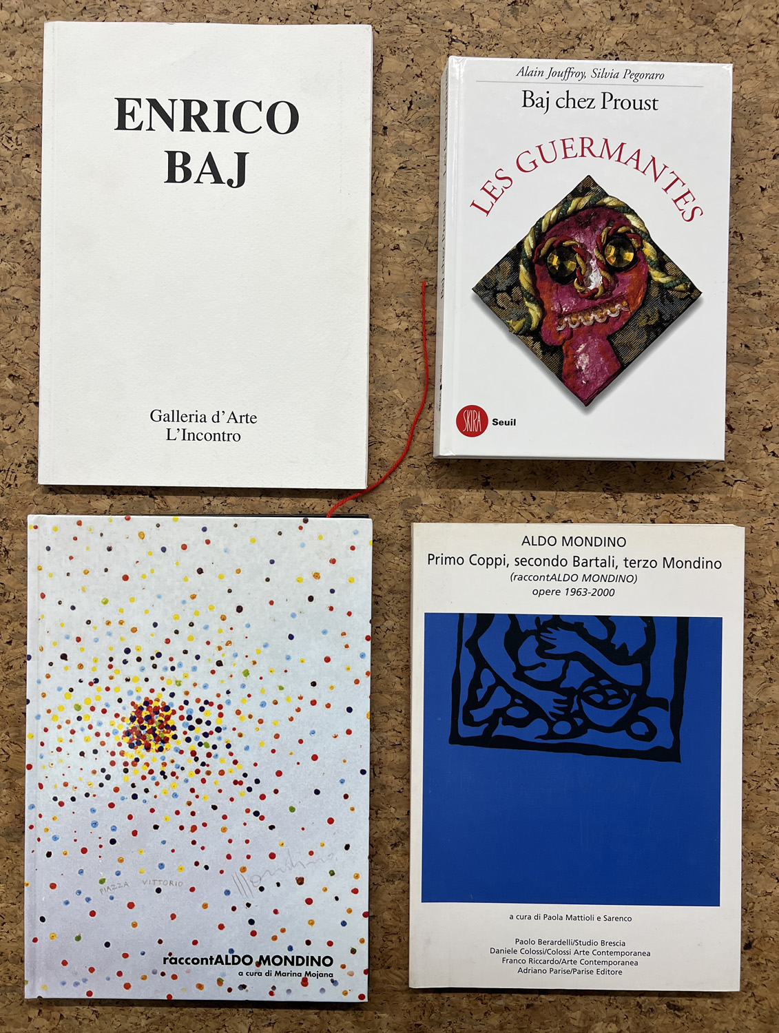 ENRICO BAJ E ALDO MONDINO - Lotto unico di 2 cataloghi