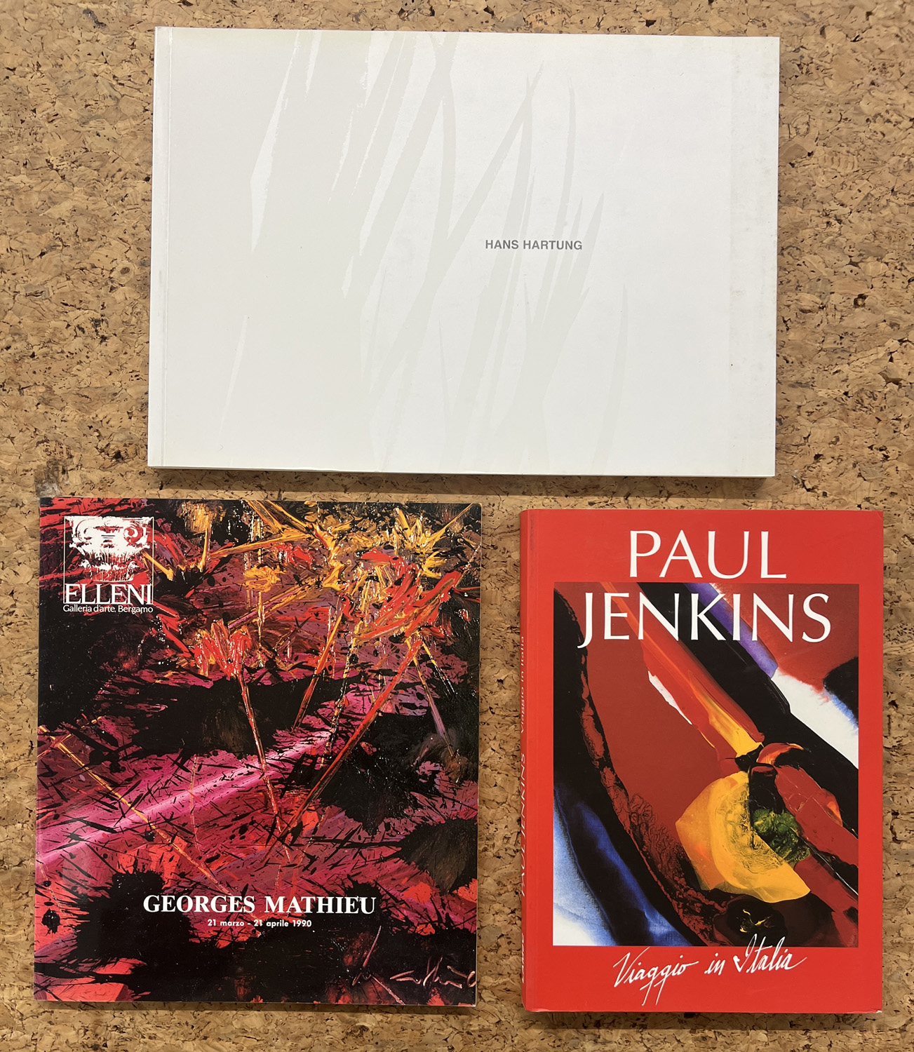 GEORGE MATHIEU, KAREL APPEL E PAUL JENKINS - Lotto unico di 3 cataloghi