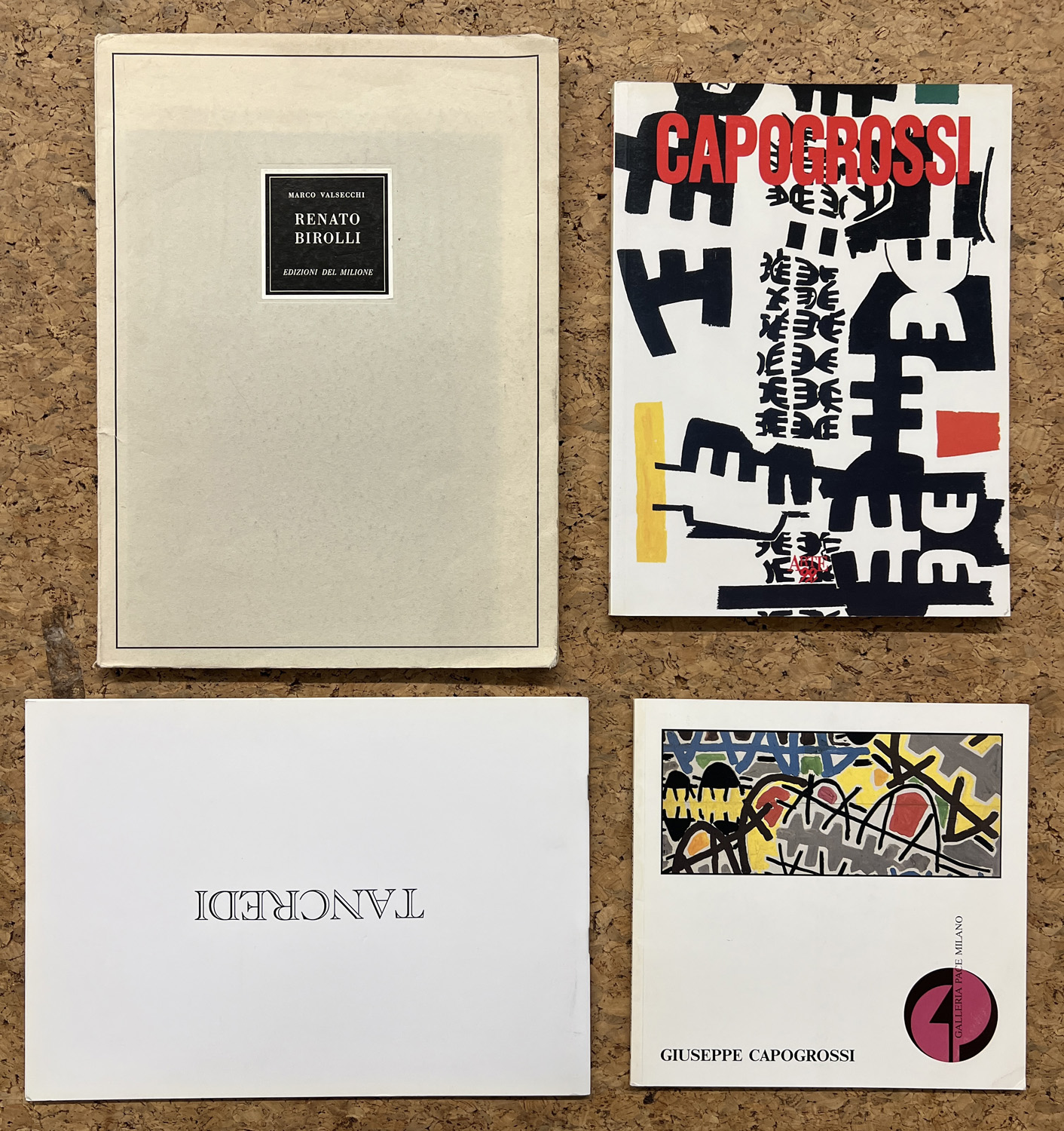 INFORMALE E SPAZIALISMO (CAPOGROSSI, BIROLLI, TANCREDI) - Lotto unico di 4 cataloghi: