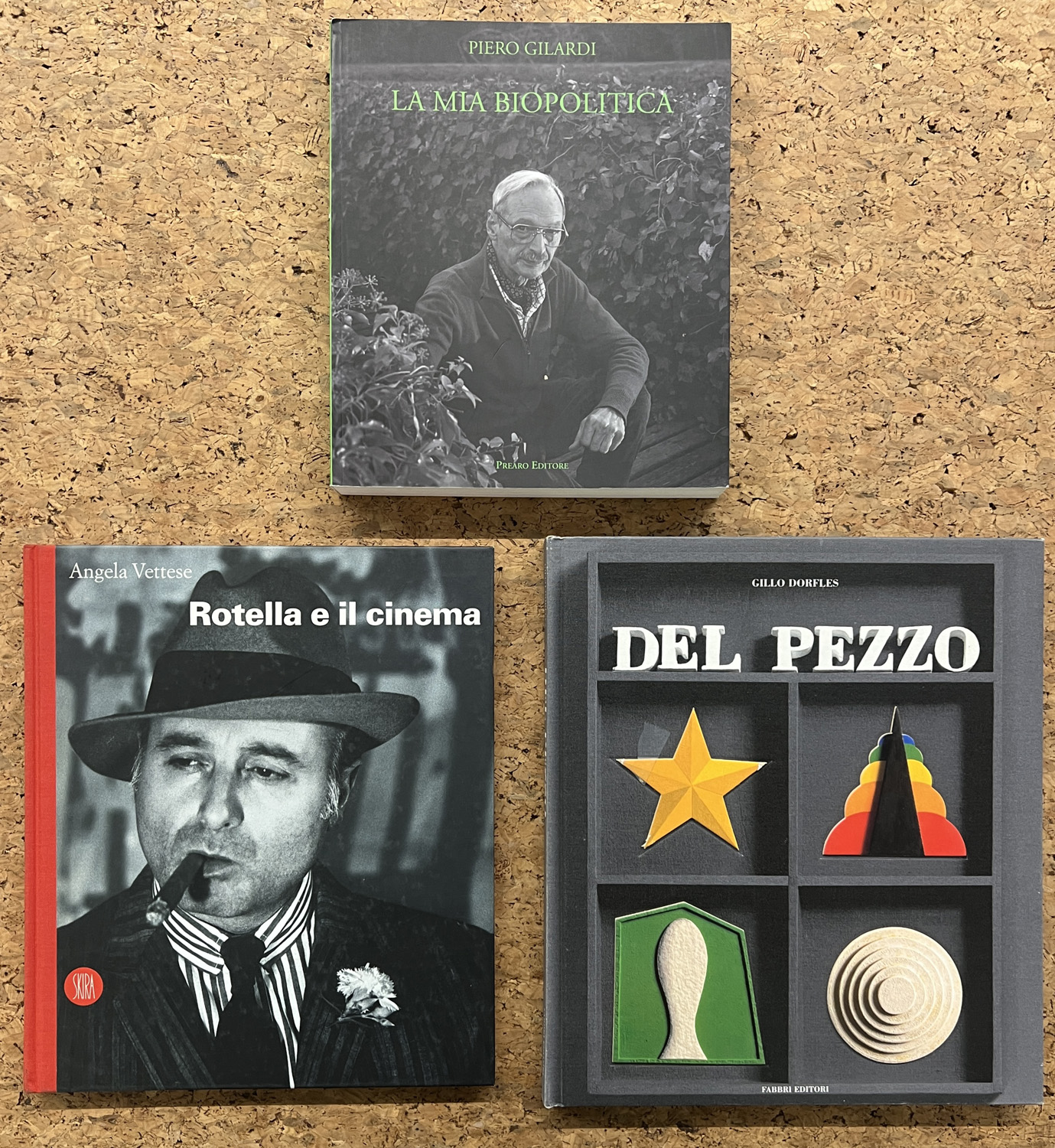 PIERO GILARDI, MIMMO ROTELLA E LUCIO DEL PEZZO - Lotto unico di 3 cataloghi
