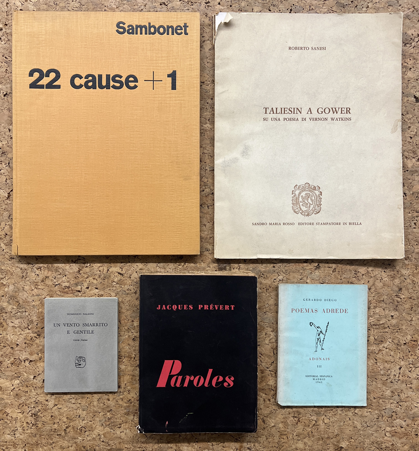 EDIZIONI POETICHE - Lotto unico di 5 edizioni: