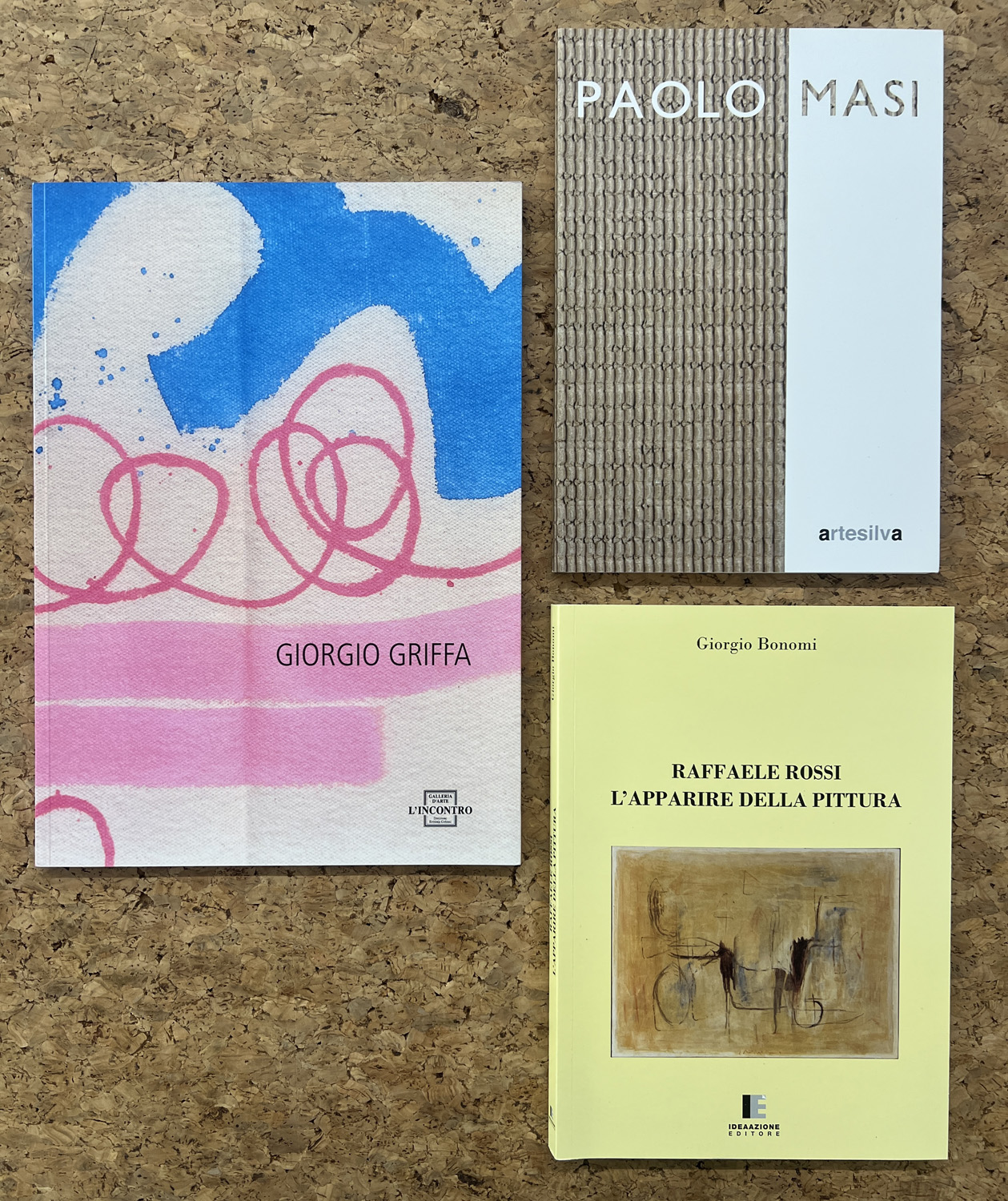 GIORGIO GRIFFA, PAOLO MASI E RAFFAELE ROSSI - Lotto unico di 3 cataloghi
