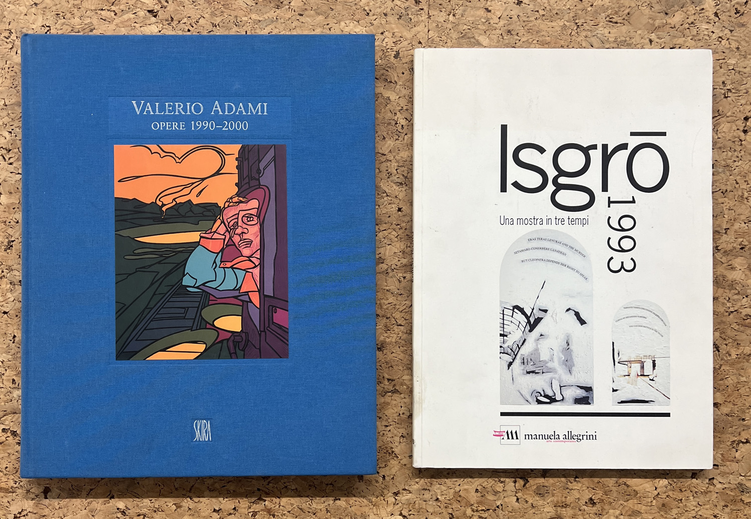 EMILIO ISGRÒ E VALERIO ADAMI - Lotto unico di 2 cataloghi