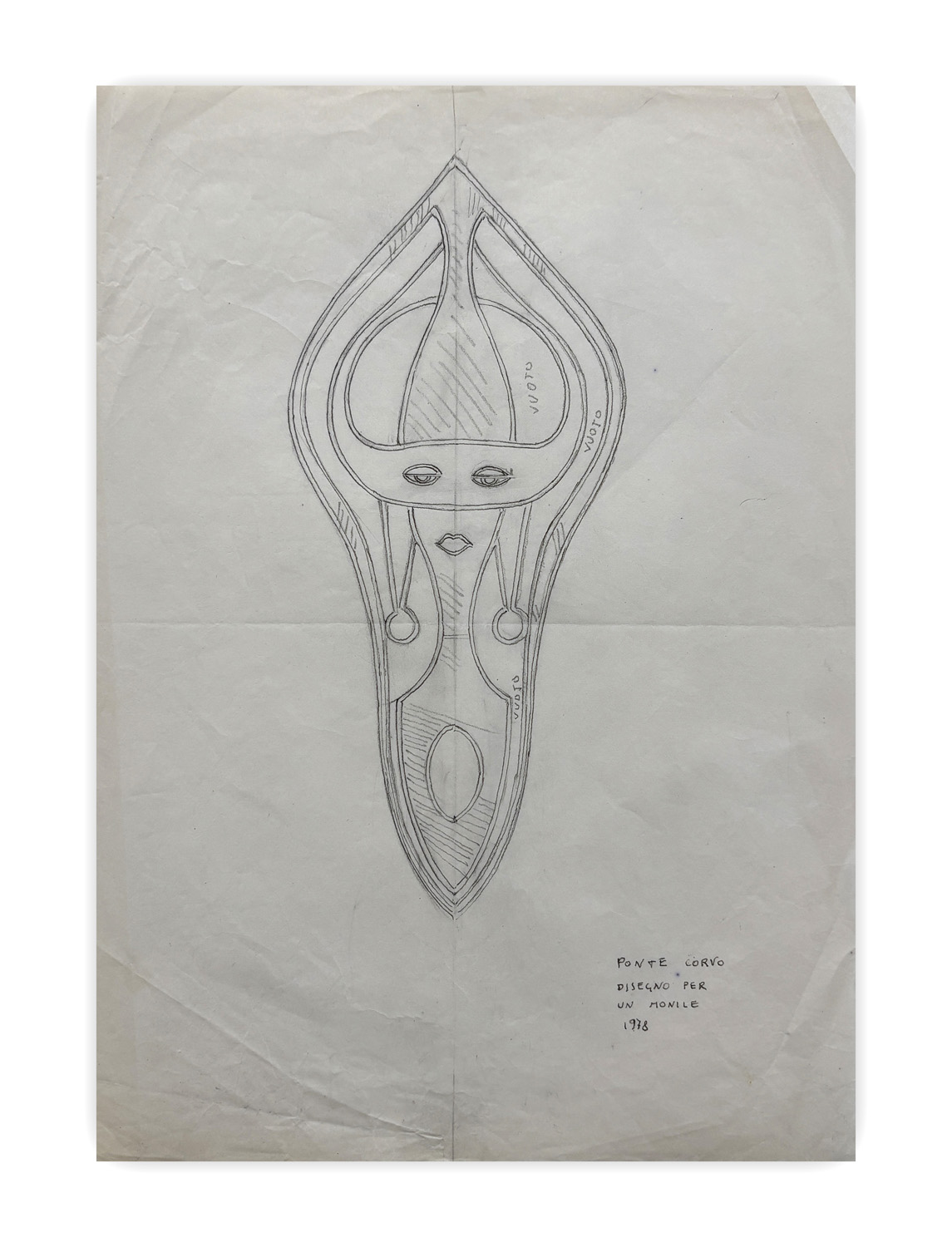 RAFFAELE PONTECORVO (1913-1983) - Disegno per un monile, 1978