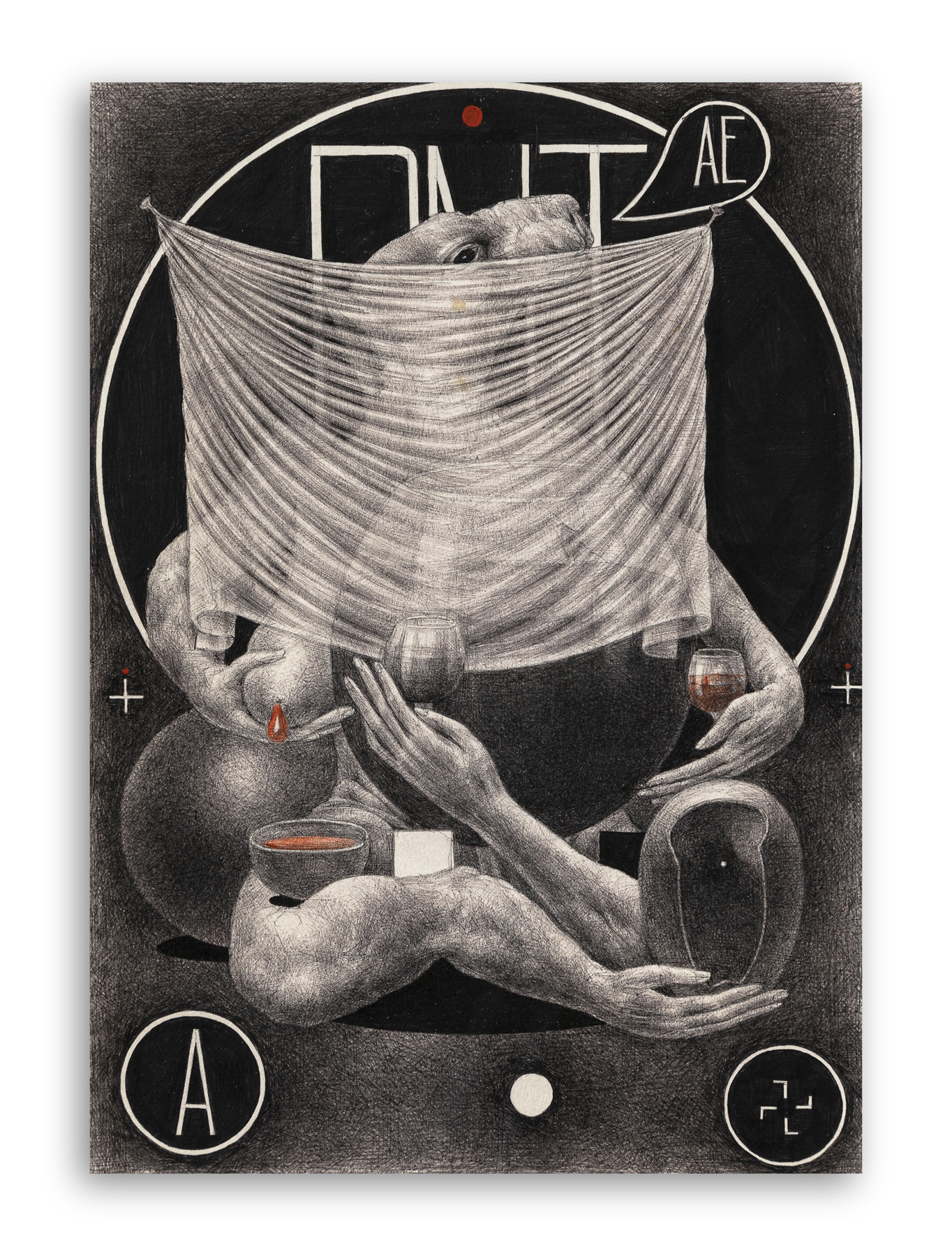 DIMITRI PRIGOV (1940-2007) - Dante's portrait, 1995