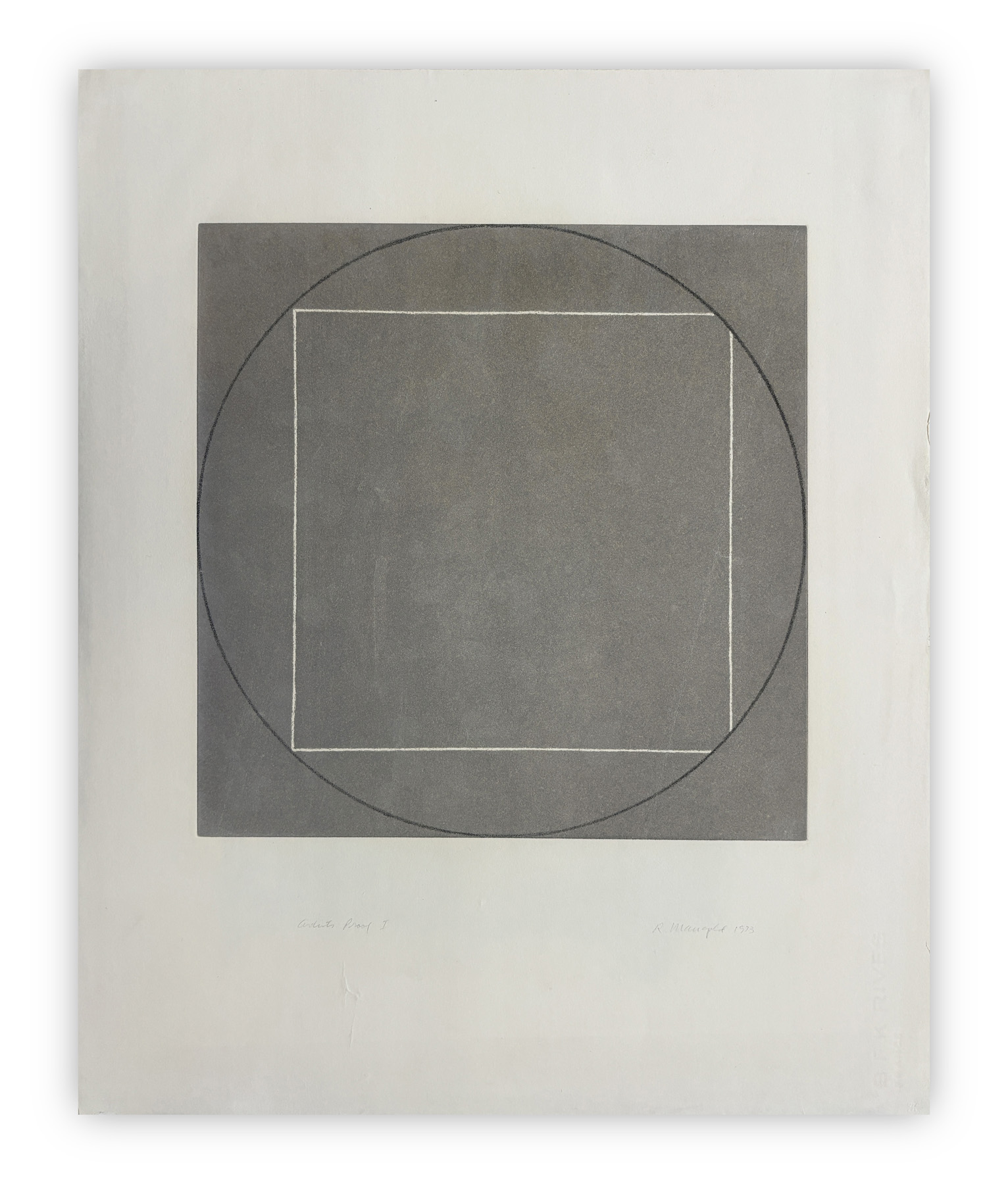 ROBERT MANGOLD (1937) - Plate I (Seven aquatints), 1973