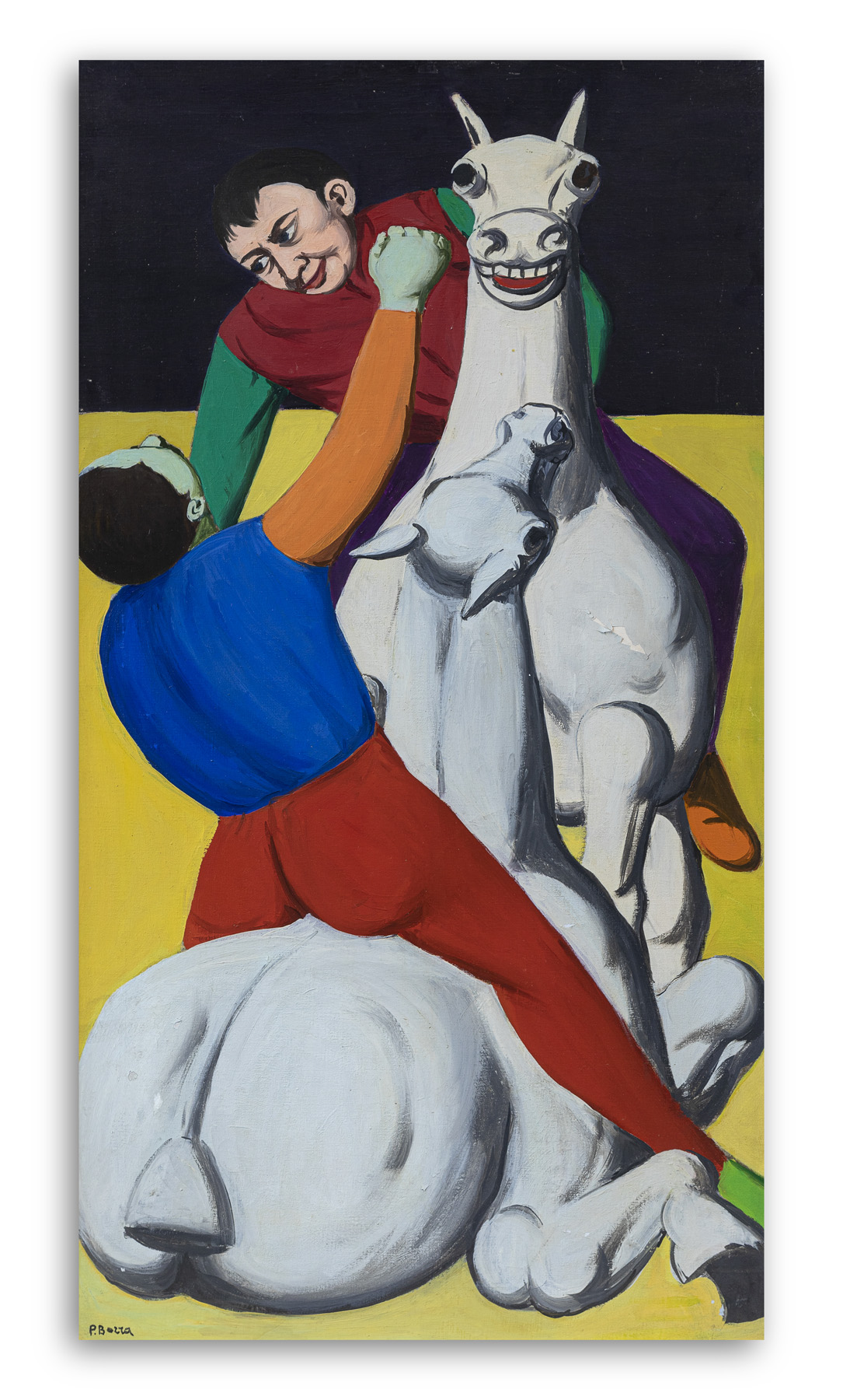 POMPEO BORRA (1898-1973) - Cavalieri, 1950 circa