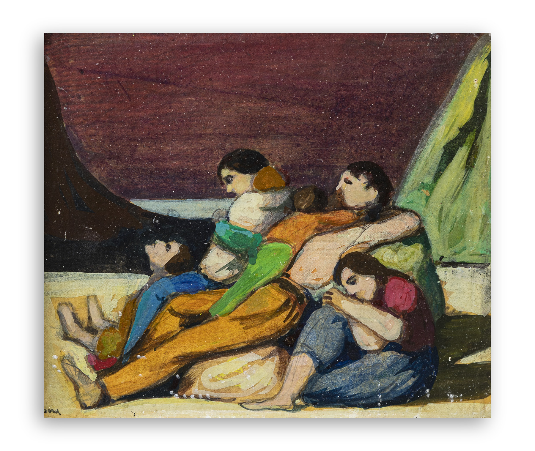POMPEO BORRA (1898-1973) - Senza Titolo (Profughi), 1948