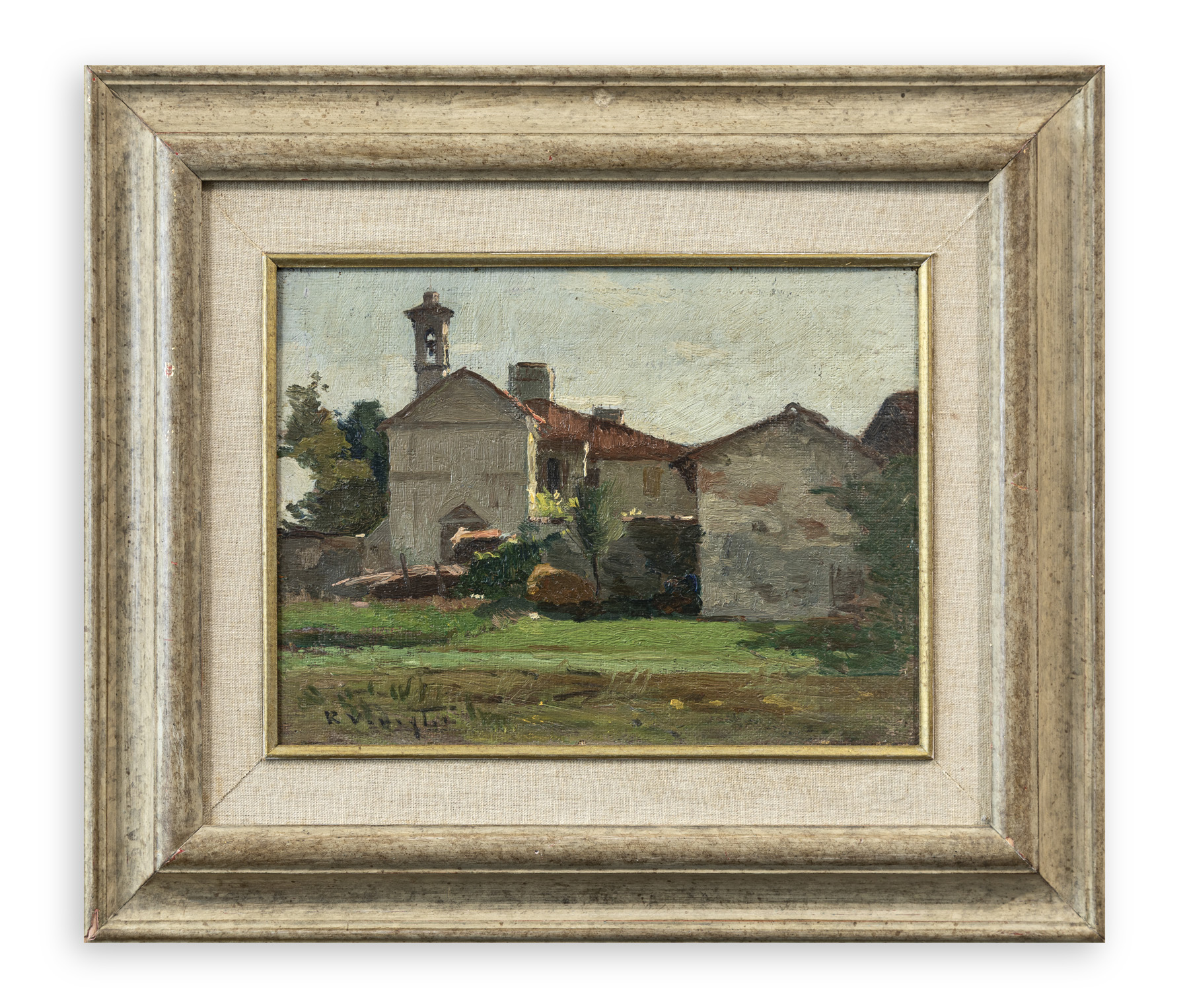 RICCARDO VIRIGLIO (1897-1951)  - Senza Titolo (Chiesetta pavese)